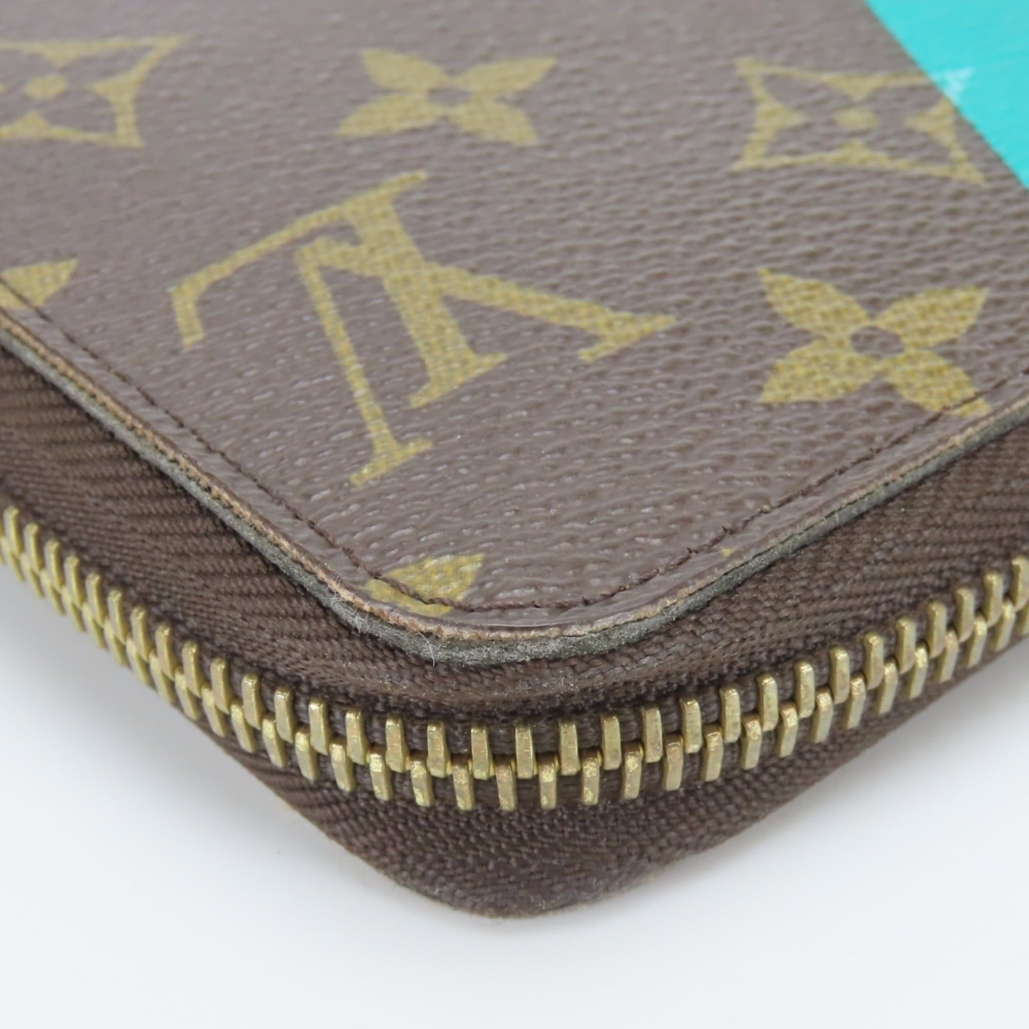 Louis Vuitton Louis Vuitton Zippy Wallet M60928 Monogram Turquoise Brown V-line Long for Women LOUIS VUITTON Size ONE SIZE - 5 Thumbnail