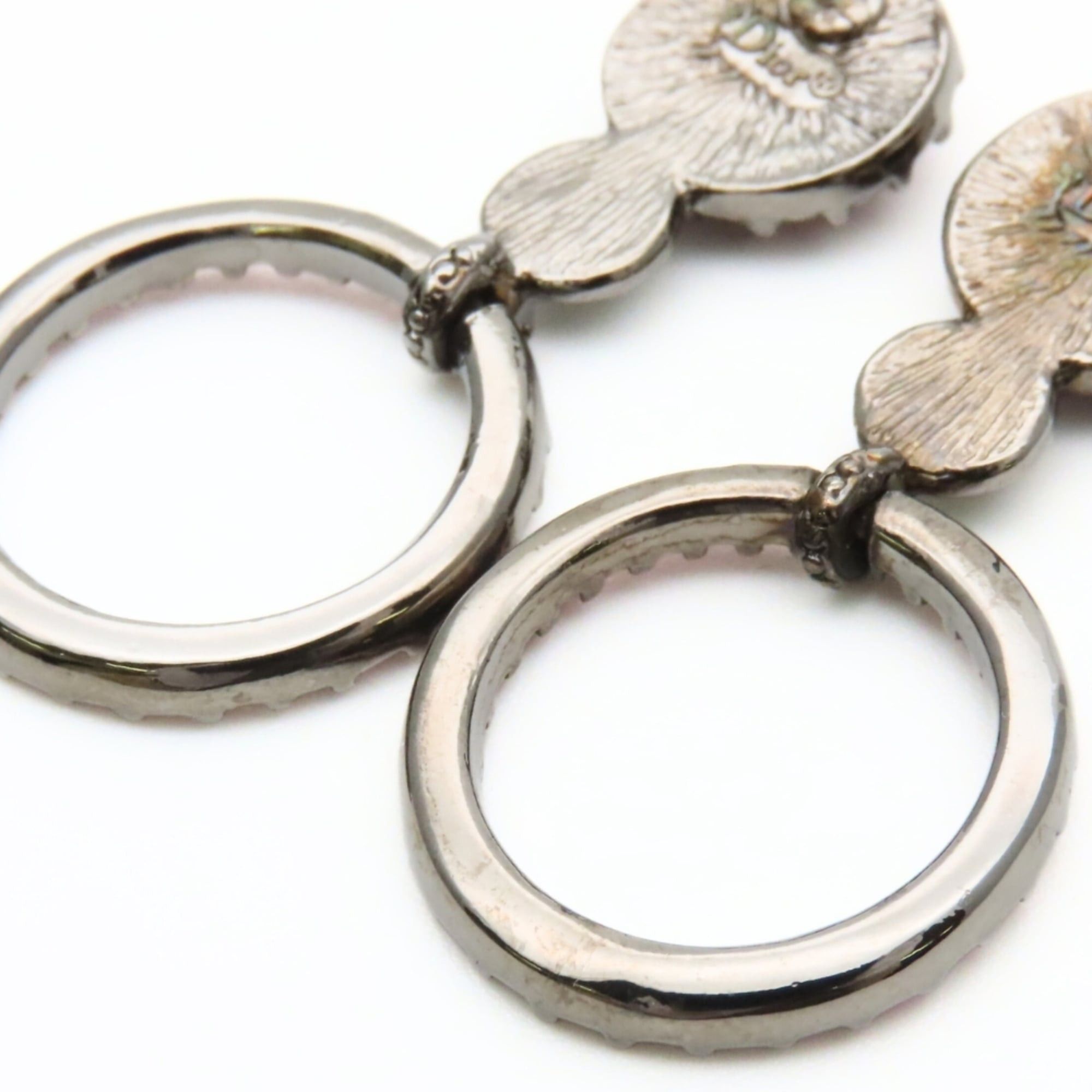 Dior Christian Dior Earrings, Metal, Rhinestone, Pink, Women's Size ONE SIZE - 9 Thumbnail