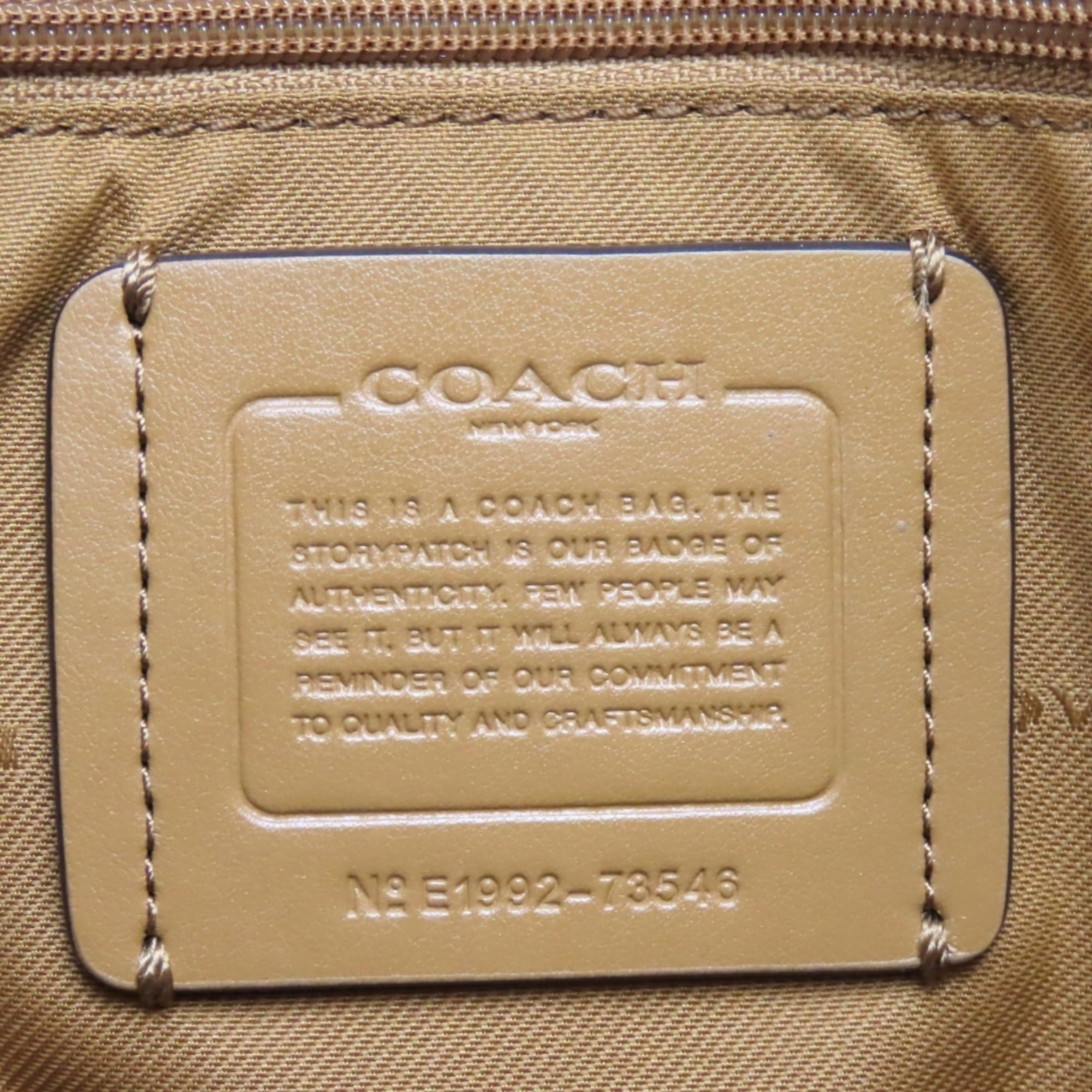 Coach Coach Tote Bag 73546 Leather Beige Women's COACH Size ONE SIZE - 13 Thumbnail