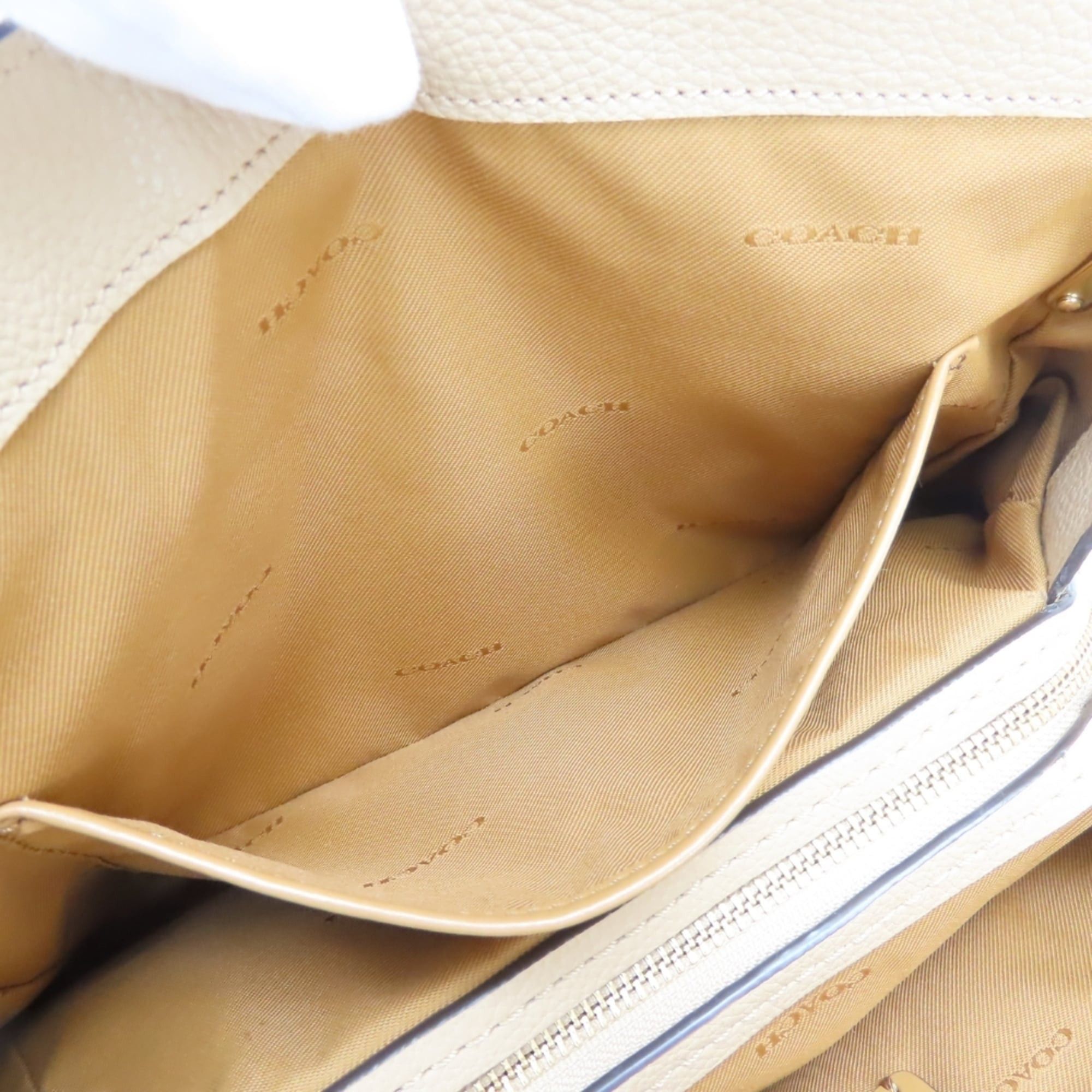 Coach Coach Tote Bag 73546 Leather Beige Women's COACH Size ONE SIZE - 21 Thumbnail