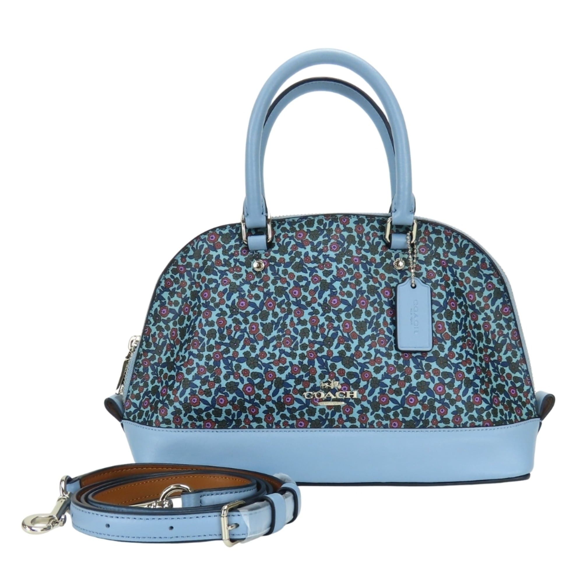 Coach Coach handbag F59443 Leather Blue Shoulder Bag Flower Women's COACH Size ONE SIZE - 2 Thumbnail
