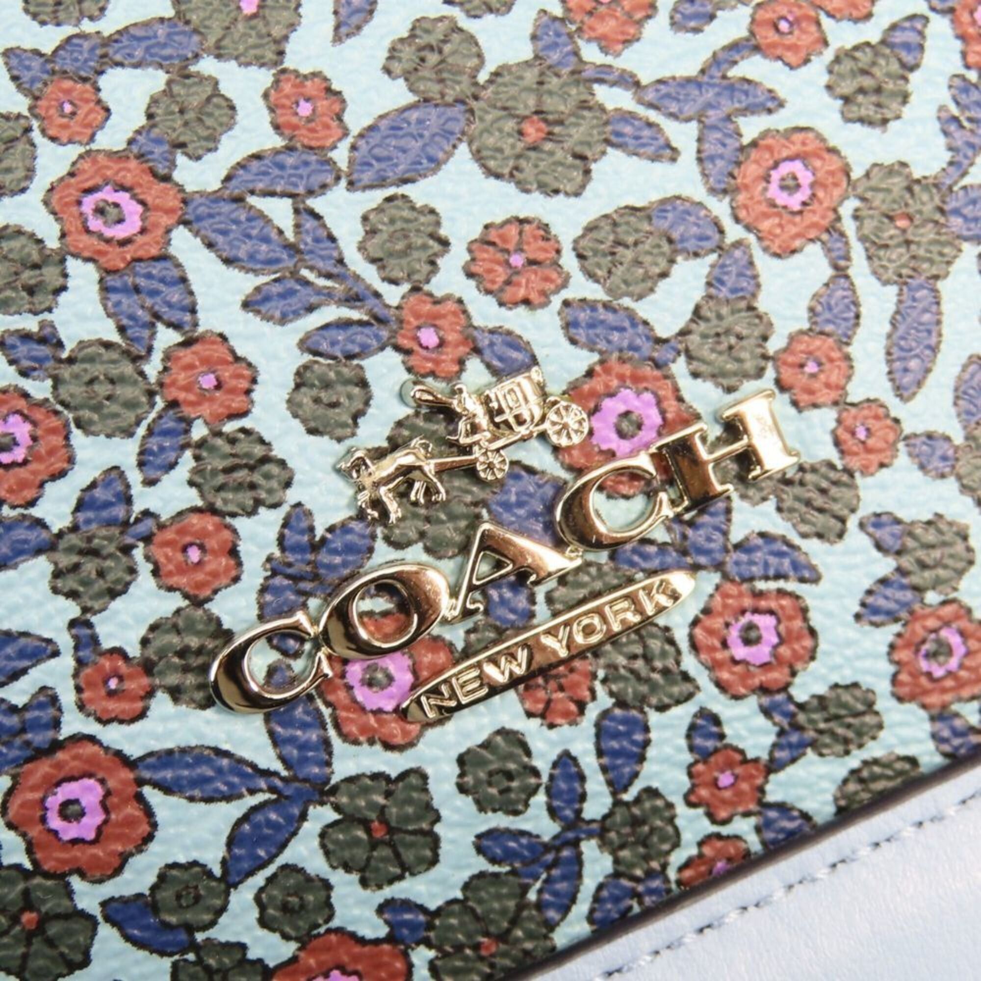 Coach Coach handbag F59443 Leather Blue Shoulder Bag Flower Women's COACH Size ONE SIZE - 5 Thumbnail