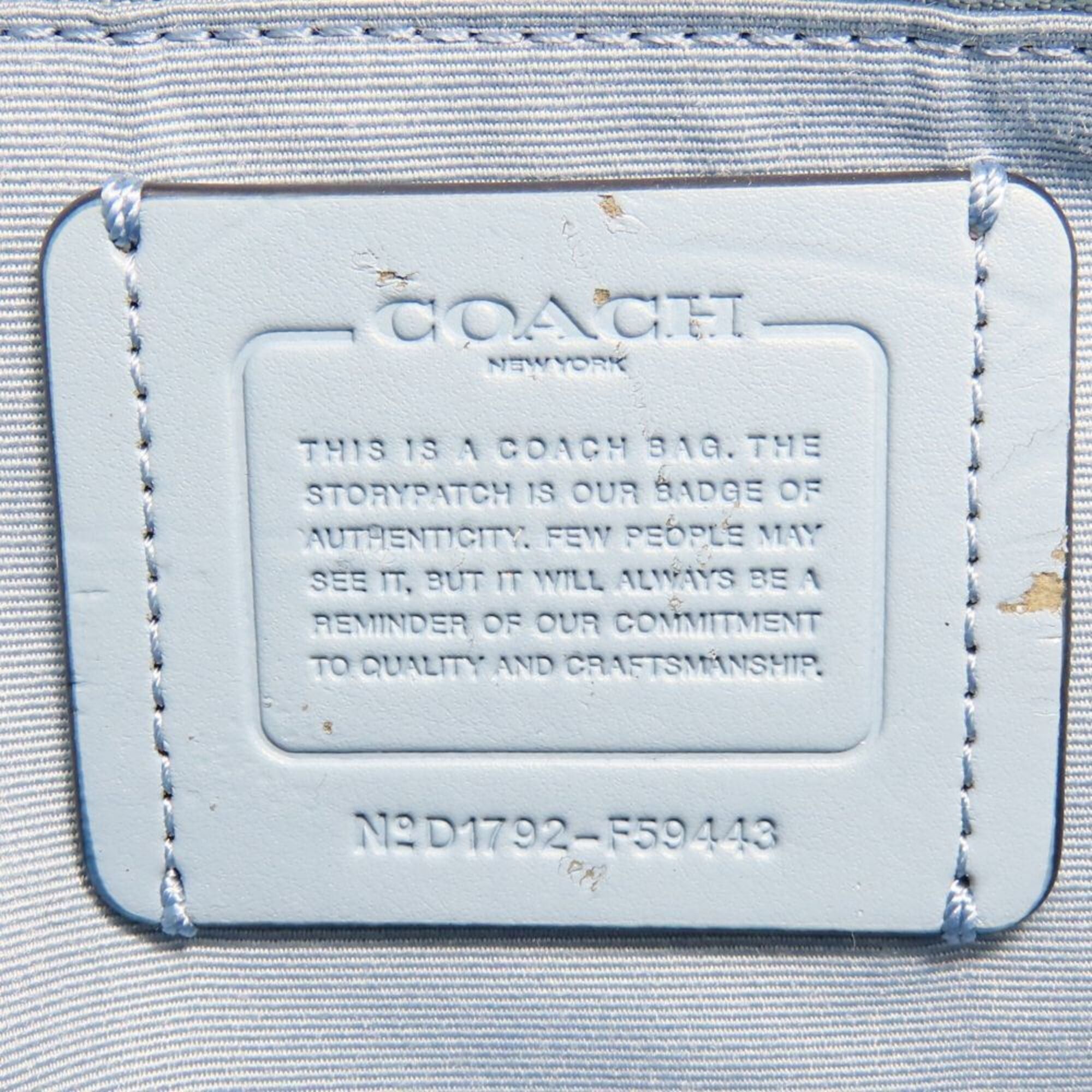Coach Coach handbag F59443 Leather Blue Shoulder Bag Flower Women's COACH Size ONE SIZE - 16 Thumbnail