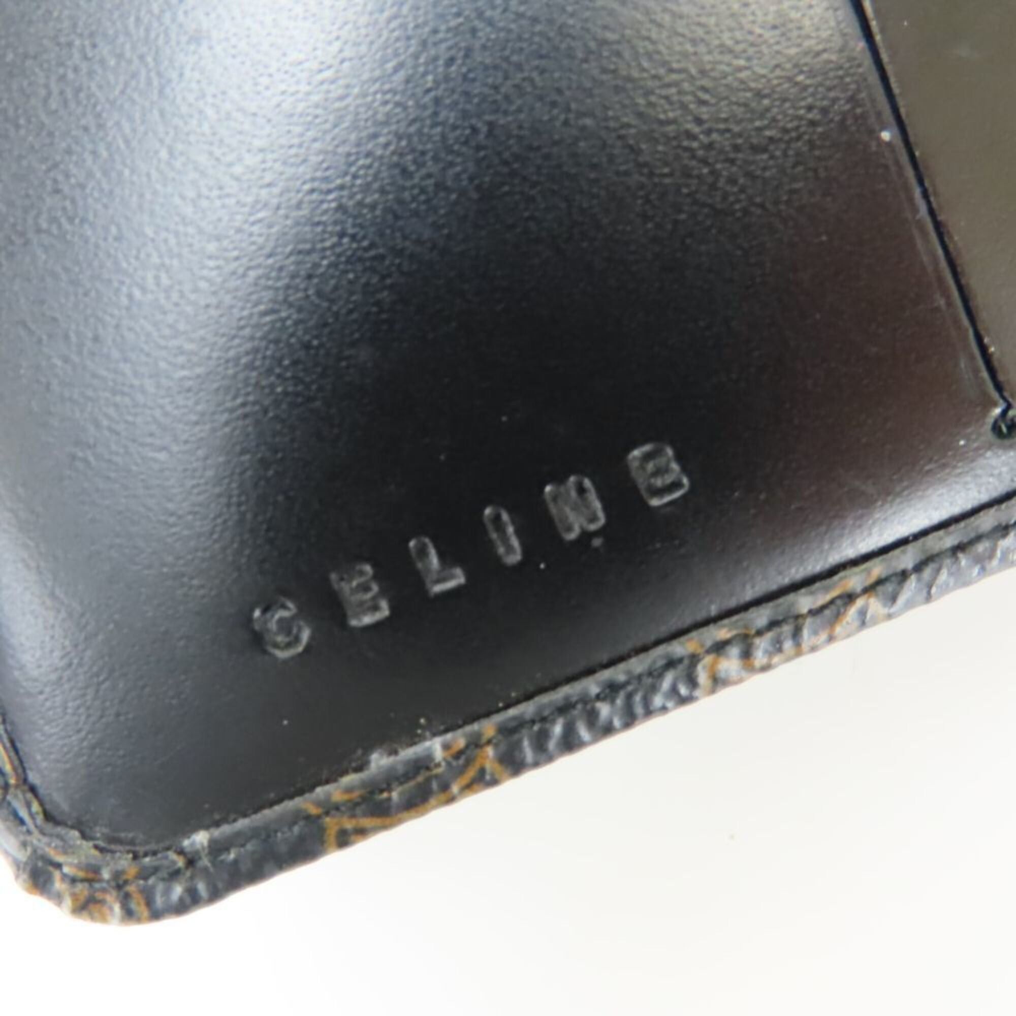 Celine Celine trifold wallet, Macadam leather, brown and black, compact wallet for women. Size ONE SIZE - 12 Thumbnail