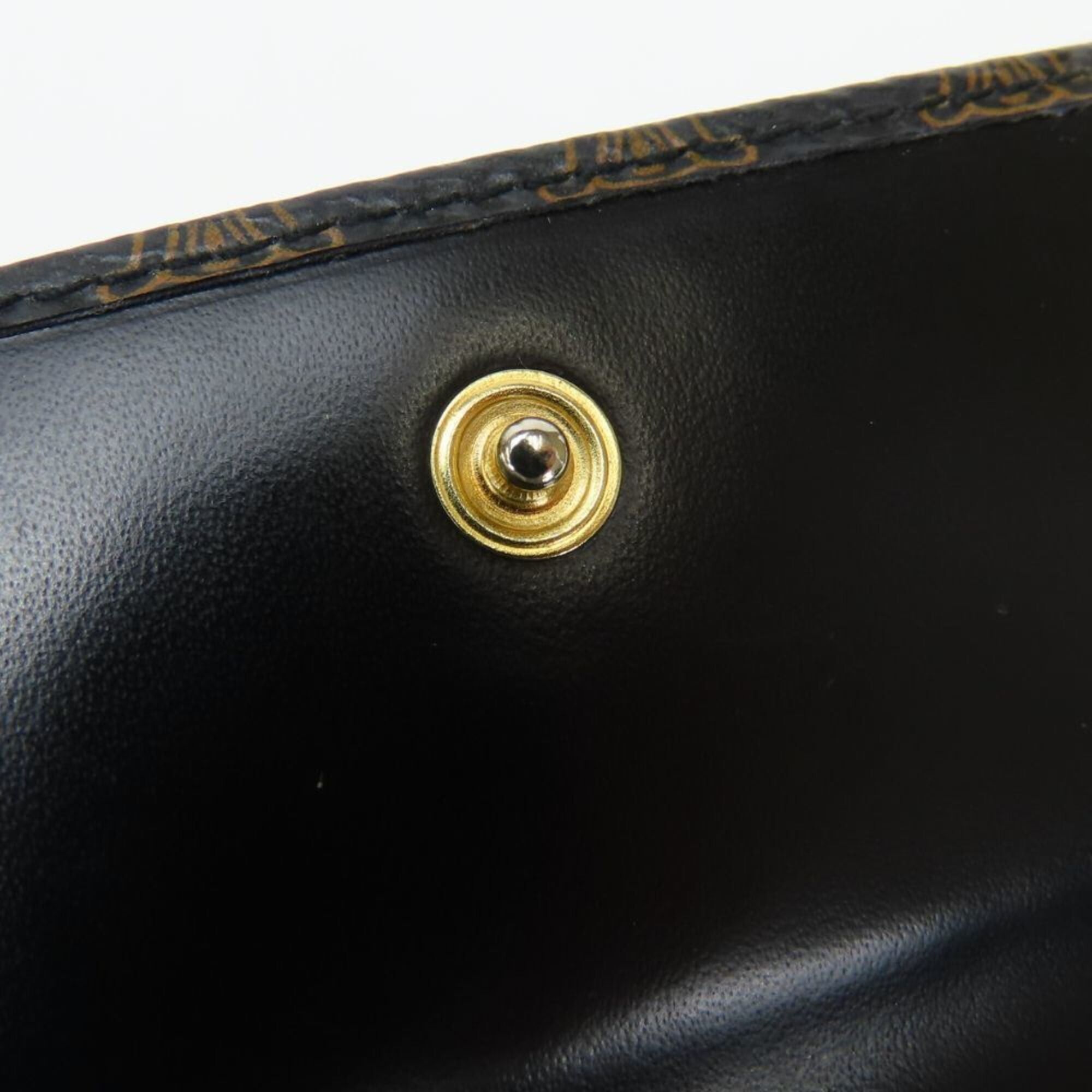 Celine Celine trifold wallet, Macadam leather, brown and black, compact wallet for women. Size ONE SIZE - 13 Thumbnail