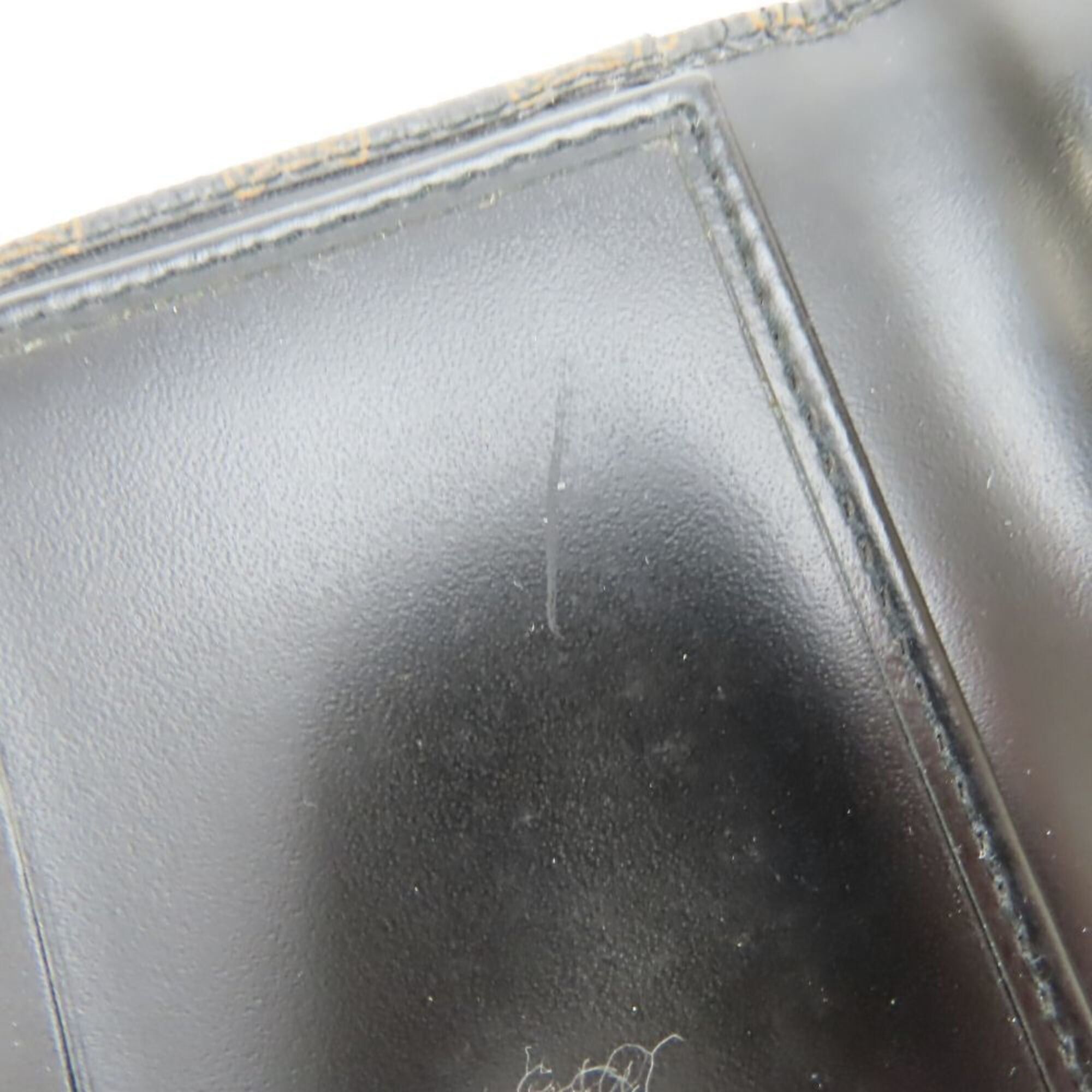 Celine Celine trifold wallet, Macadam leather, brown and black, compact wallet for women. Size ONE SIZE - 14 Thumbnail