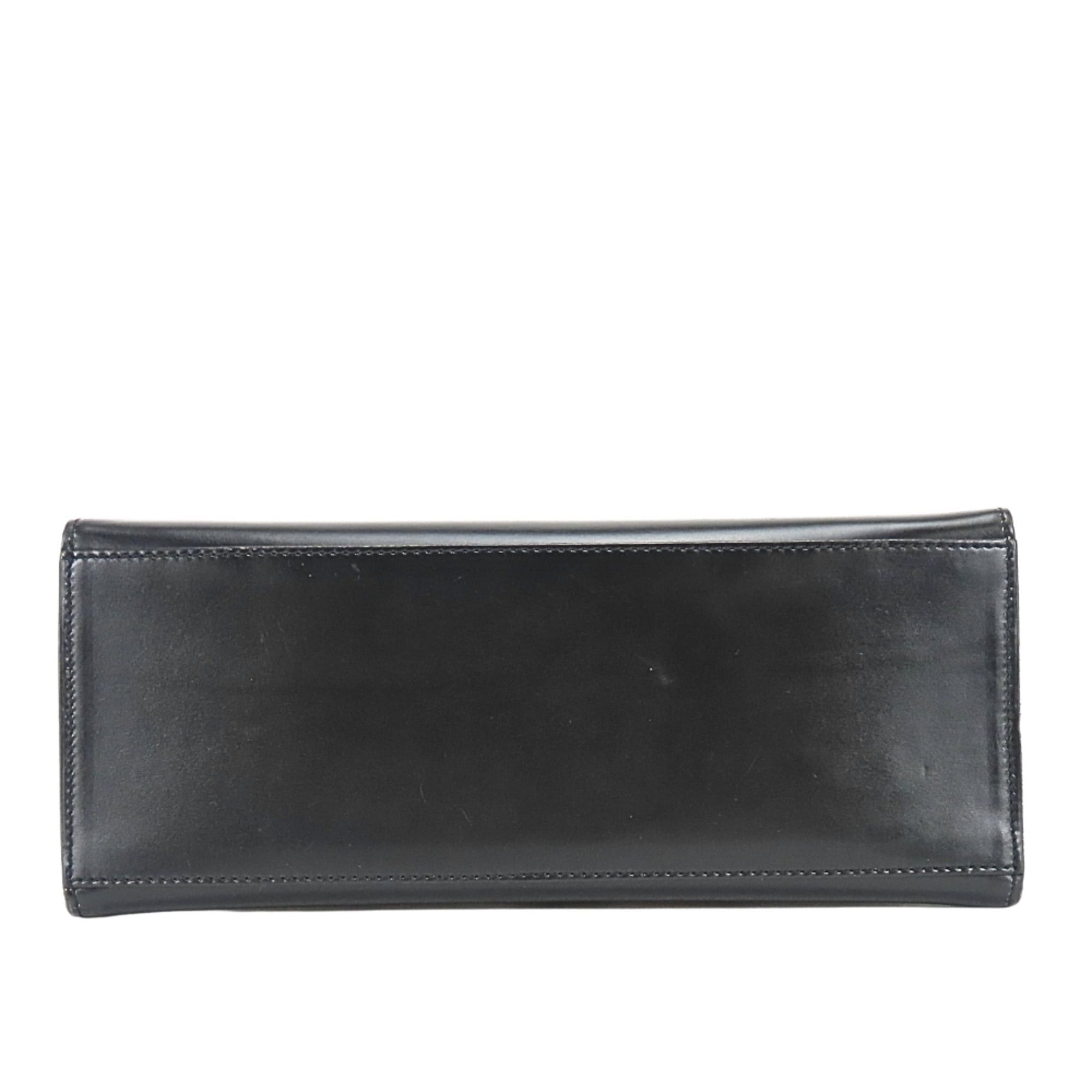 Celine Celine Gancini Leather Handbag, Black with Gold Hardware and Chain, for Women. Size ONE SIZE - 5 Thumbnail