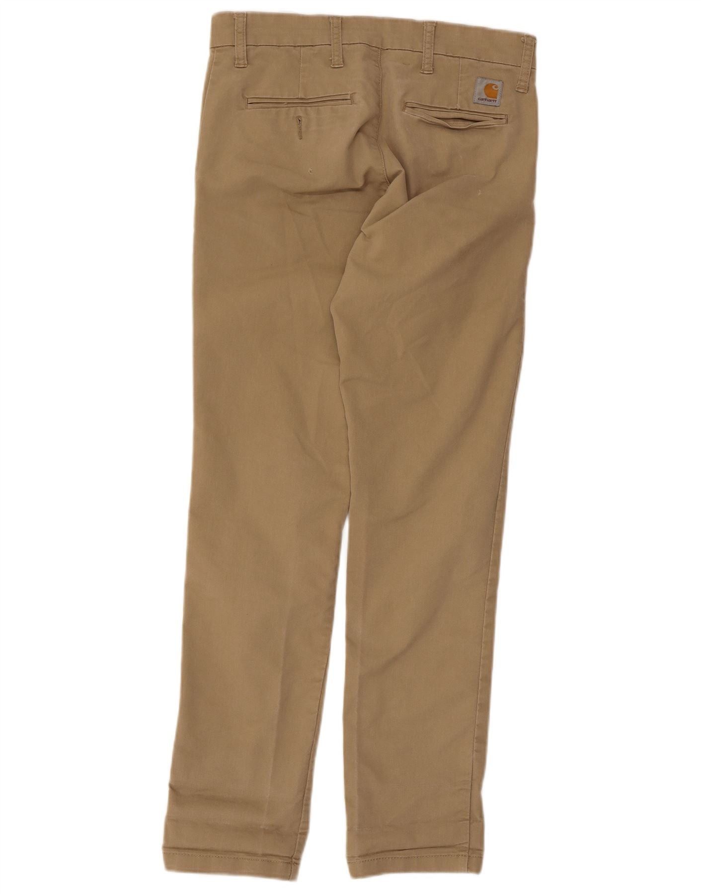 Carhartt Mens Slim Chino Trousers W30 L32 Beige Polyester Size US 30 / EU 46 - 2 Thumbnail