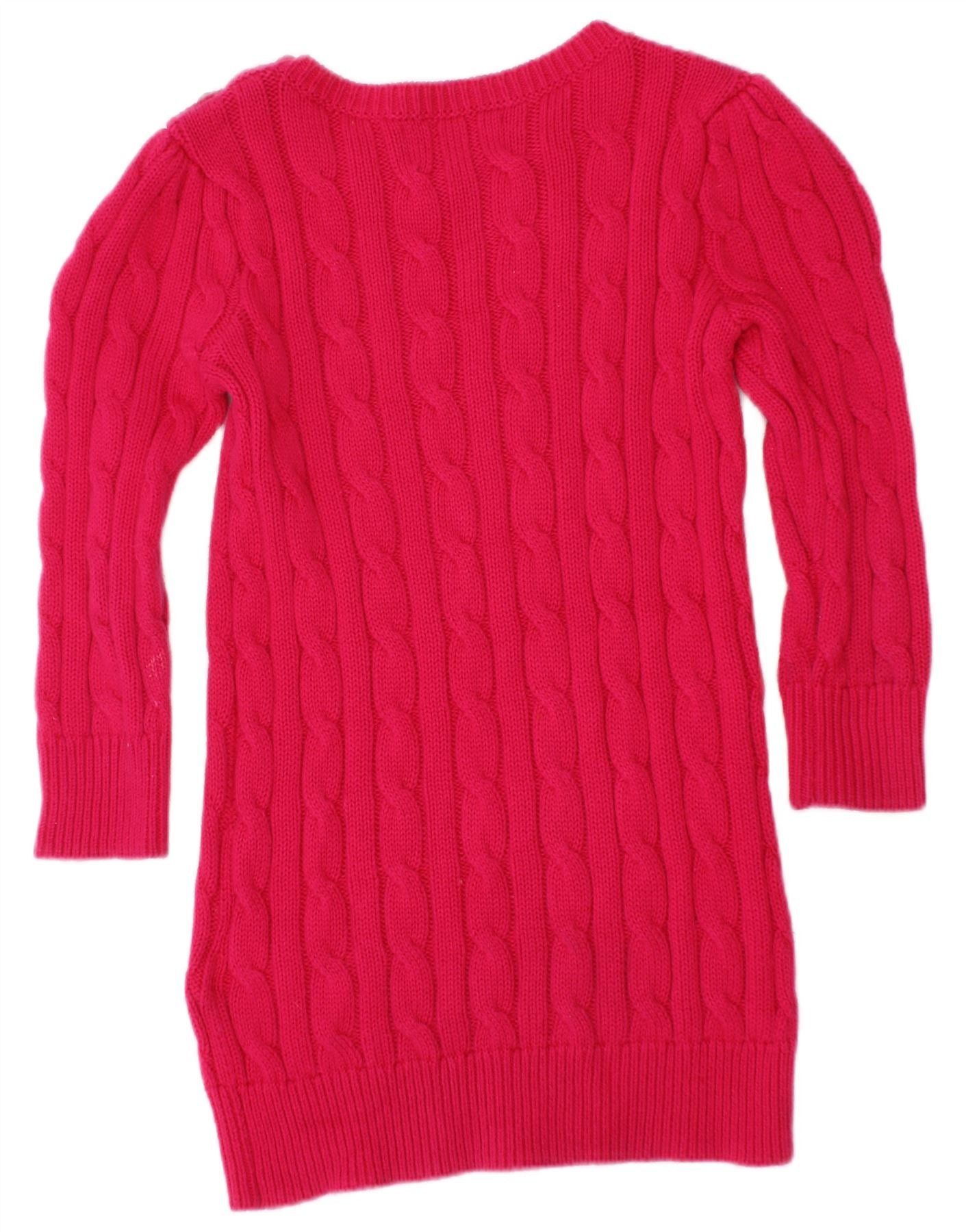 Polo Ralph Lauren Baby Girls Jumper Dress 18-24 Months Pink Cotton Size XXS / US 00 / IT 34 - 2 Thumbnail