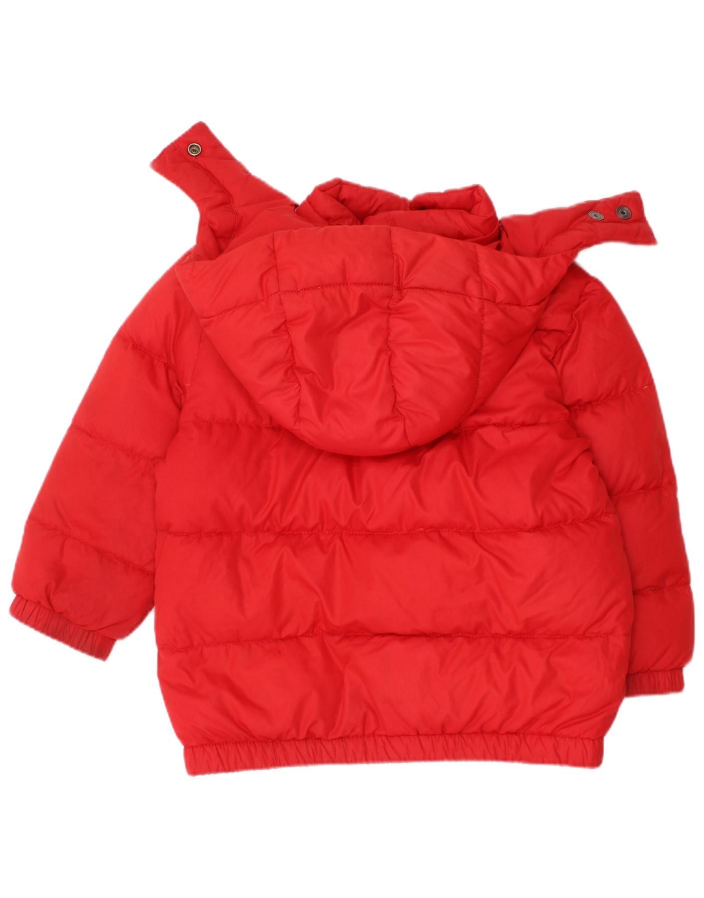 Polo Ralph Lauren Baby Boys Hooded Padded Jacket 18-24 Months Red Polyester Size XXS / US 00 / IT 34 - 2 Thumbnail