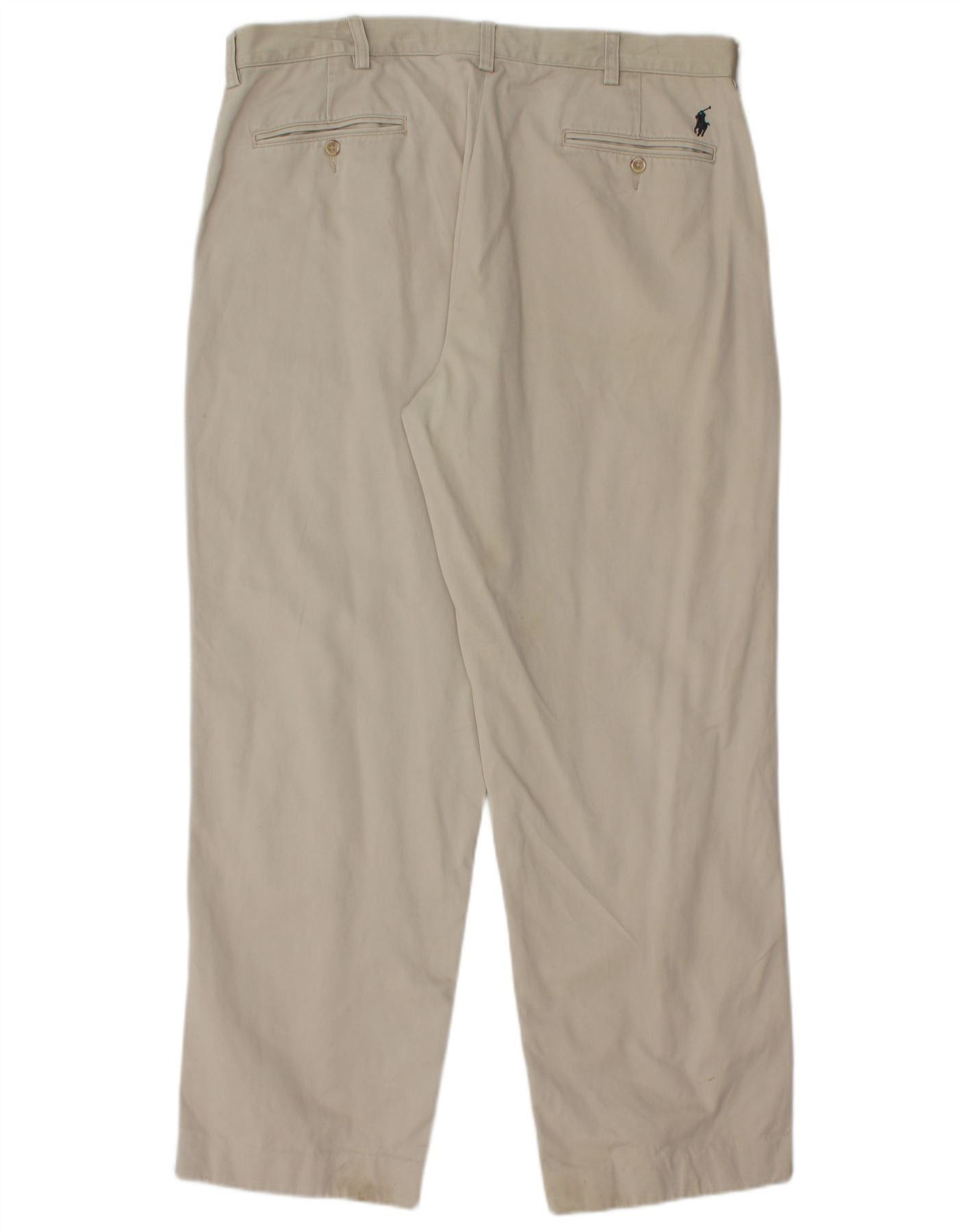 Polo Ralph Lauren Mens Straight Chino Trousers W36 L29 Beige Cotton Size US 36 / EU 52 - 2 Thumbnail