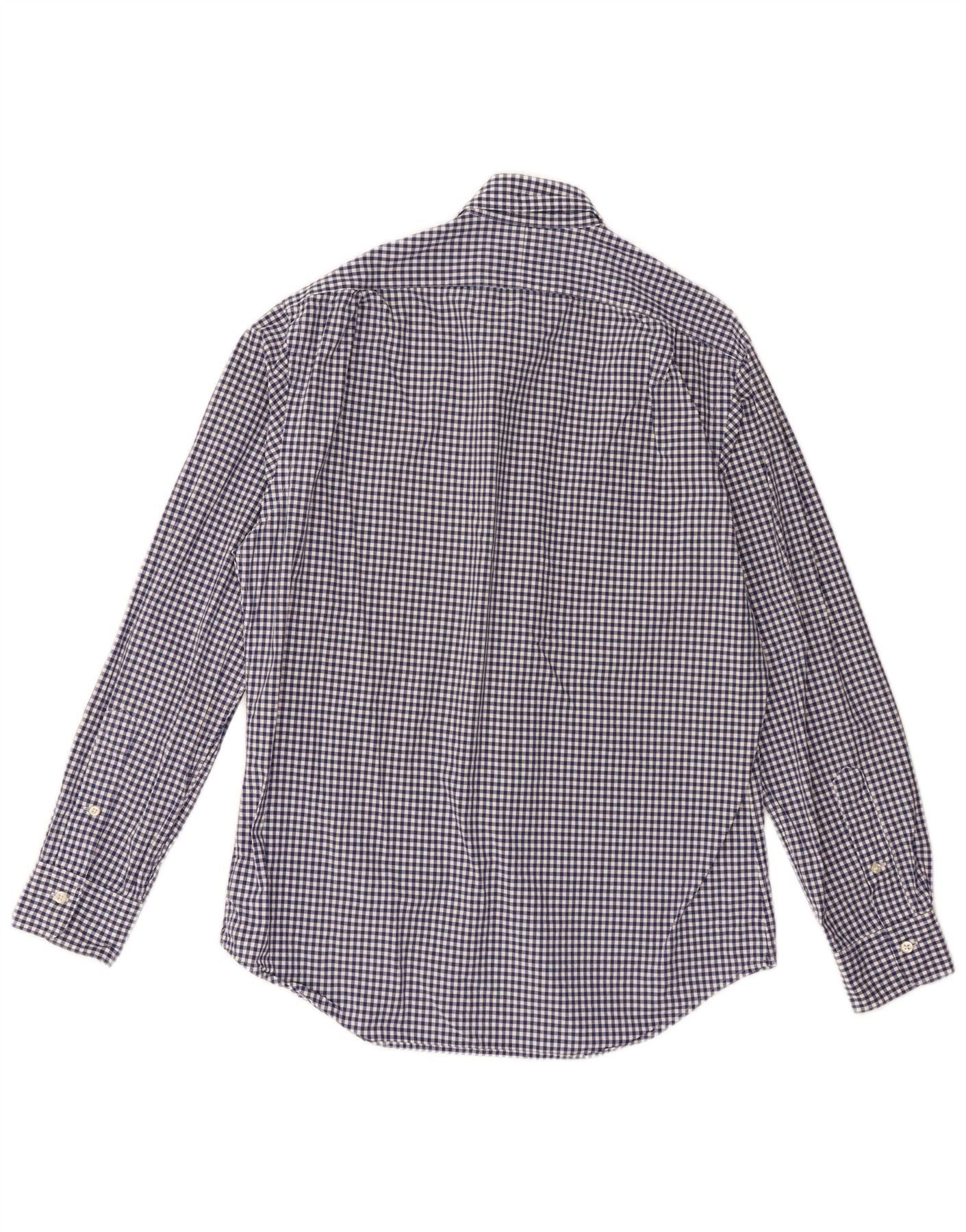 Polo Ralph Lauren Mens Slim Fit Shirt Large Blue Gingham Cotton Size US L / EU 52-54 / 3 - 2 Thumbnail