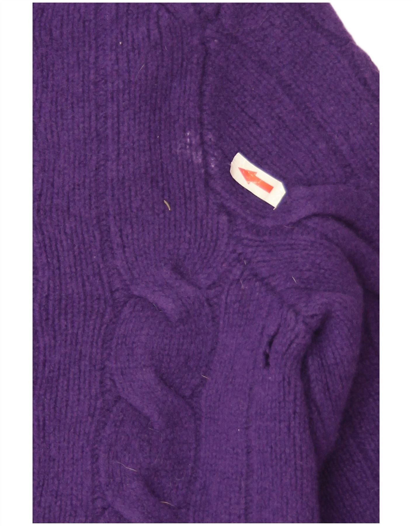 Polo Ralph Lauren Womens Crew Neck Jumper Sweater UK 14 Large Purple Size S / US 4 / IT 40 - 3 Thumbnail