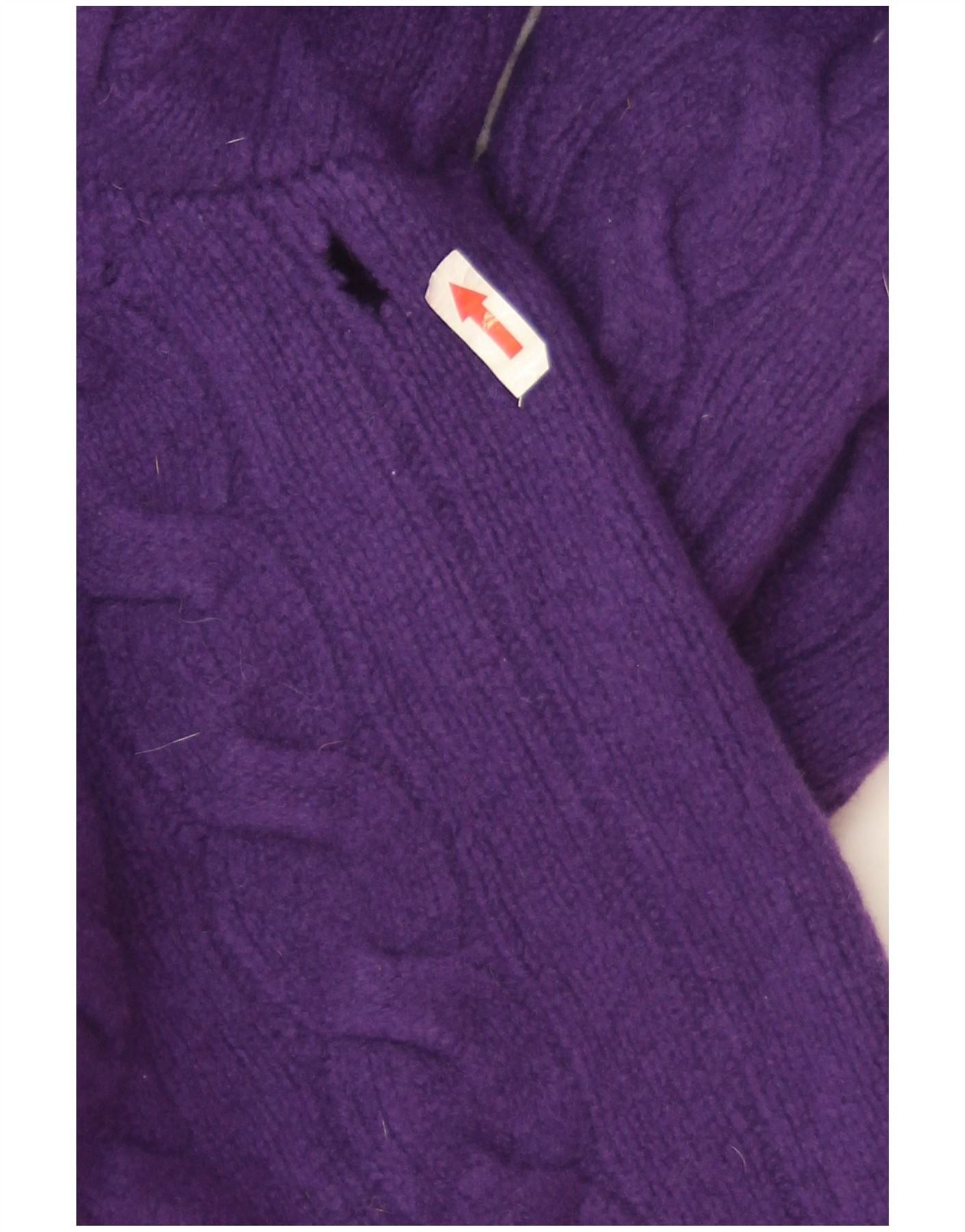 Polo Ralph Lauren Womens Crew Neck Jumper Sweater UK 14 Large Purple Size S / US 4 / IT 40 - 4 Thumbnail