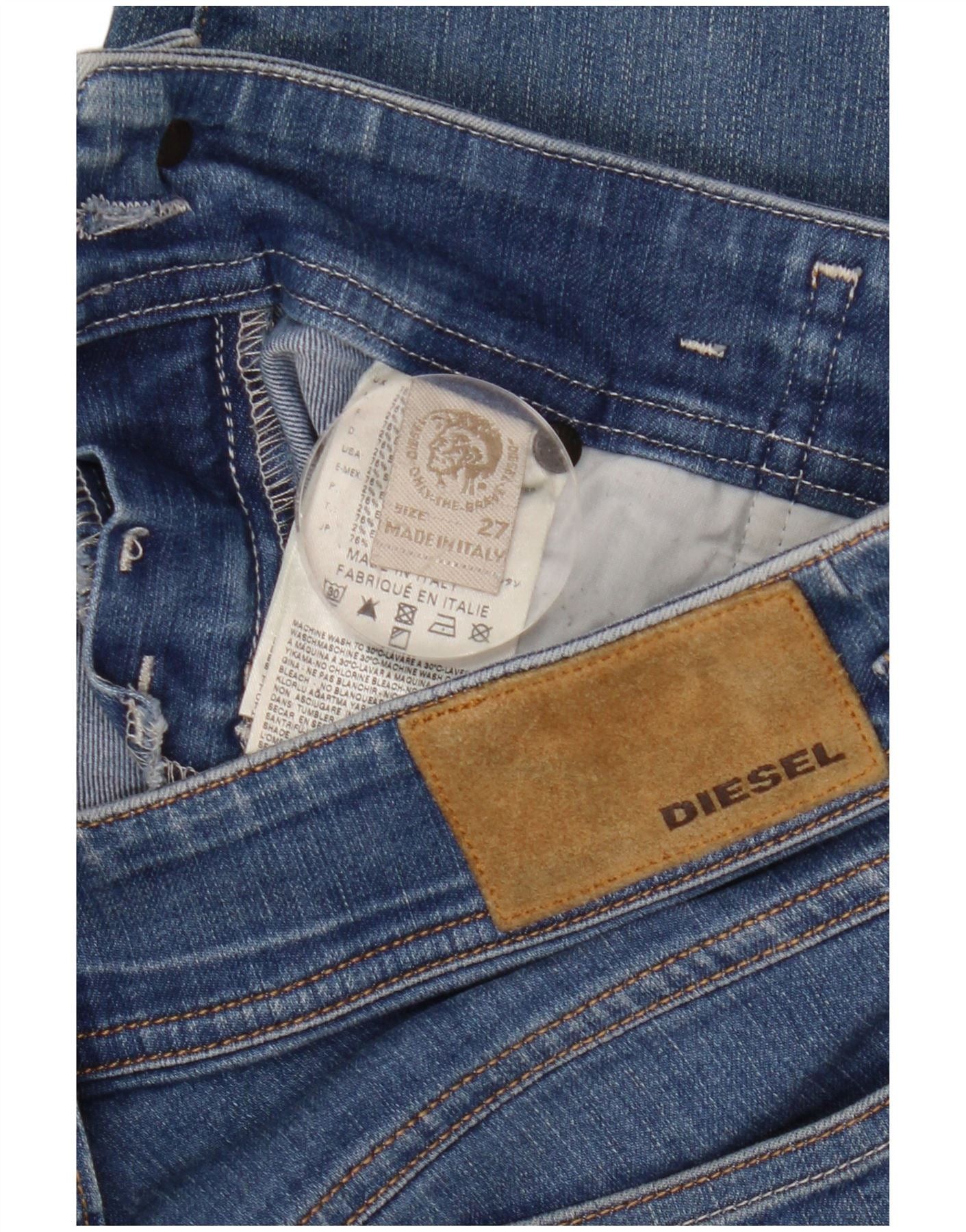 Diesel Womens Slim Jeans W27 L32 Blue Cotton Size 42" / US 20 - 3 Thumbnail