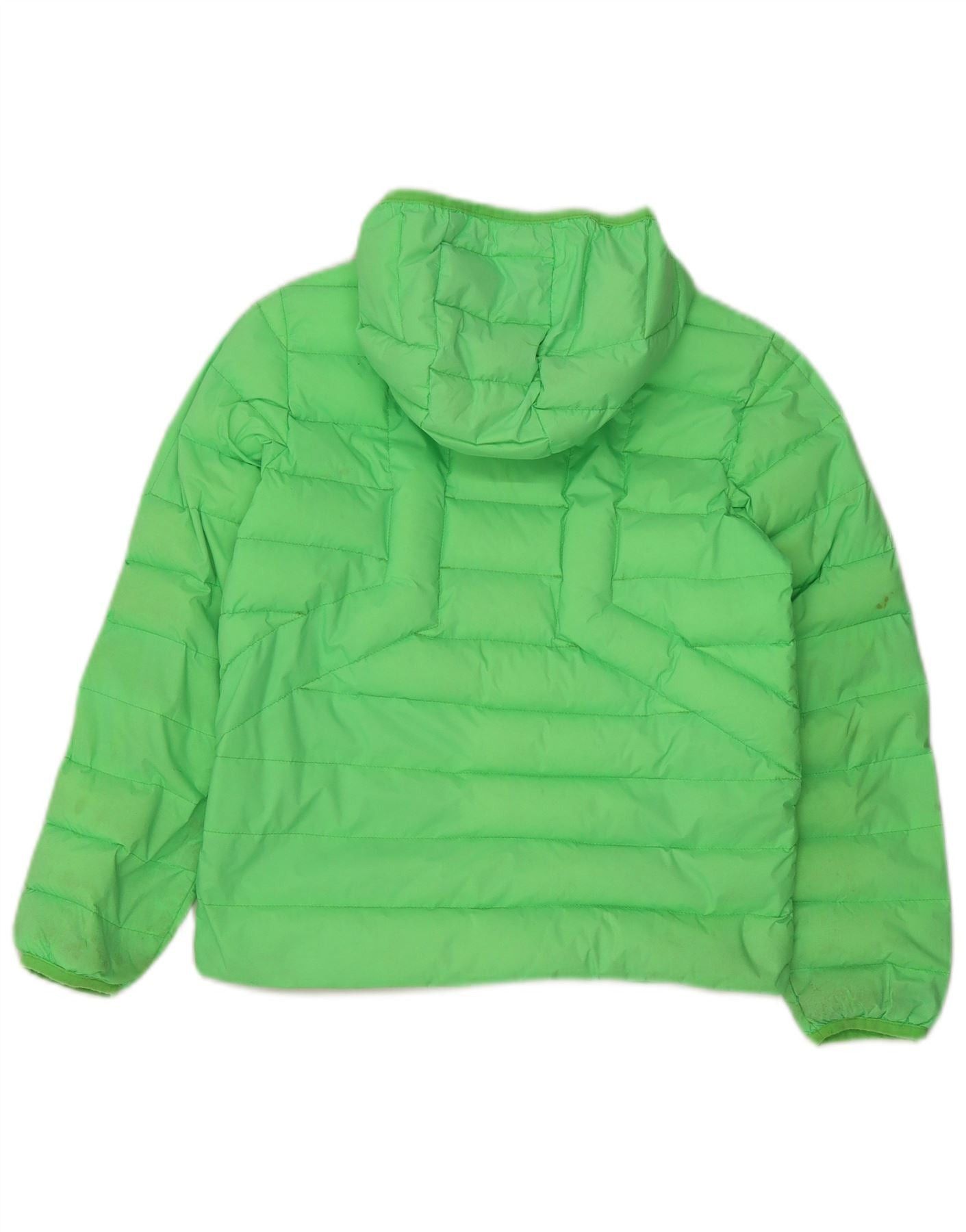 Diesel Boys Hooded Padded Jacket 10-11 Years Green Nylon Size M / US 6-8 / IT 42-44 - 4 Thumbnail
