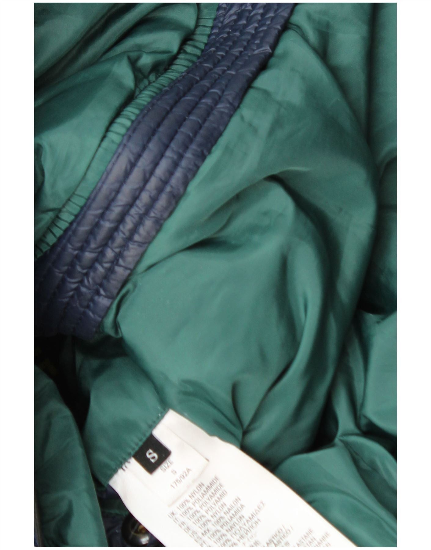 Diesel Mens Hooded Padded Jacket UK 36 Small Navy Blue Nylon Size US L / EU 52-54 / 3 - 4 Thumbnail