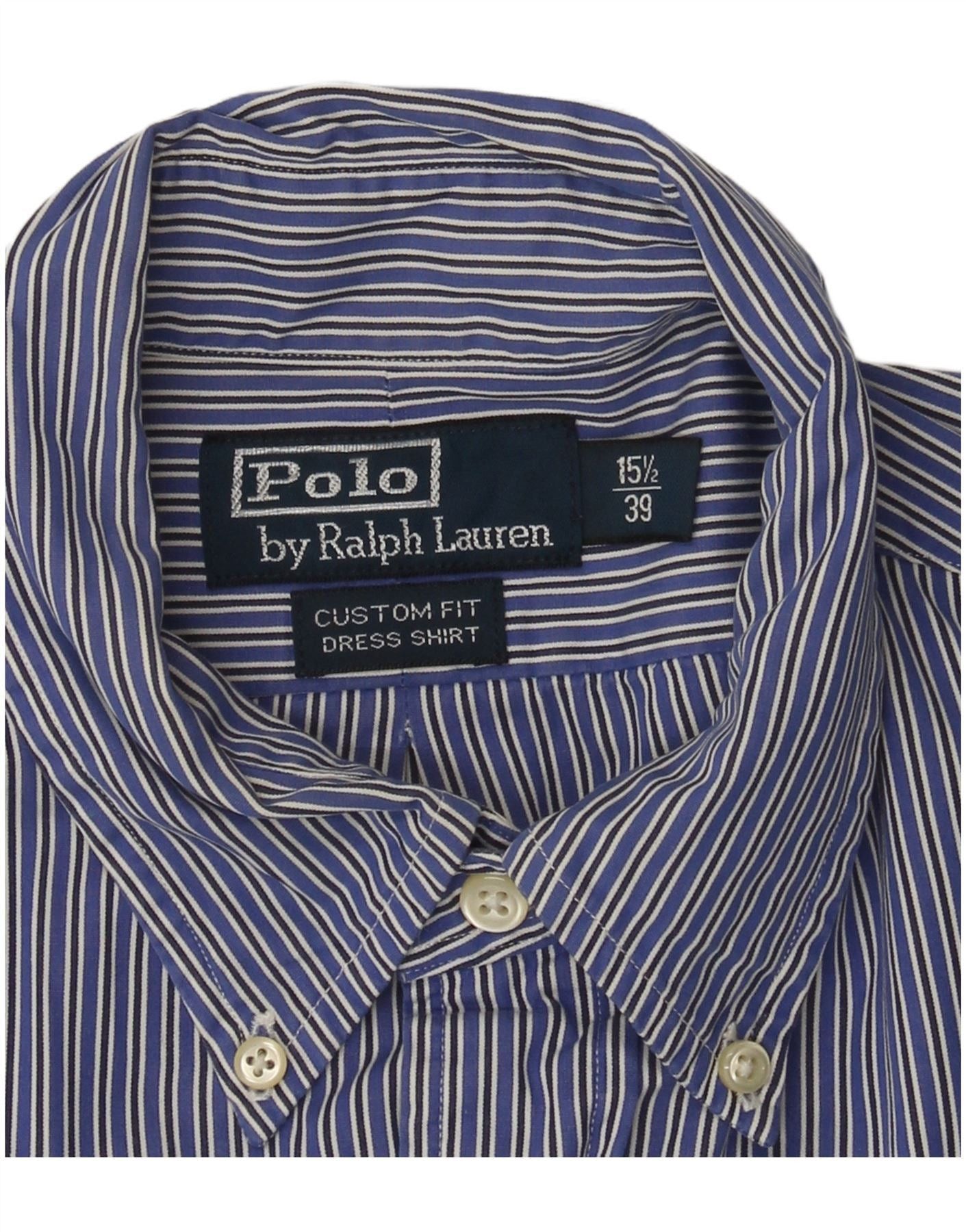 Polo Ralph Lauren Mens Shirt 39 15 1/2 Medium Blue Pinstripe Size US M / EU 48-50 / 2 - 3 Thumbnail