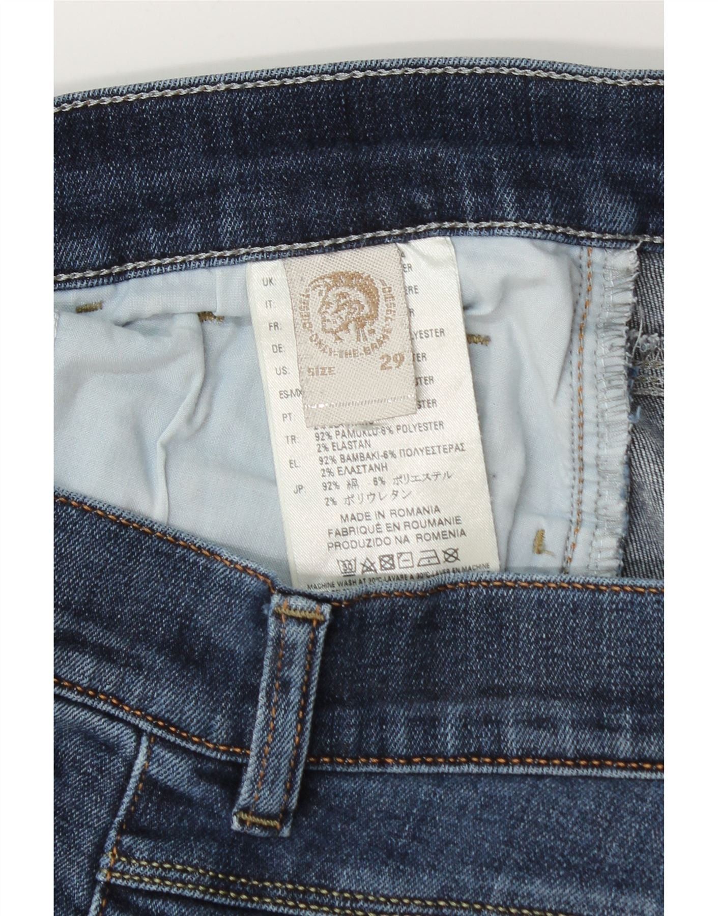 Diesel Womens Slim Jeans W29 L29 Blue Cotton Size 42" / US 20 - 3 Thumbnail