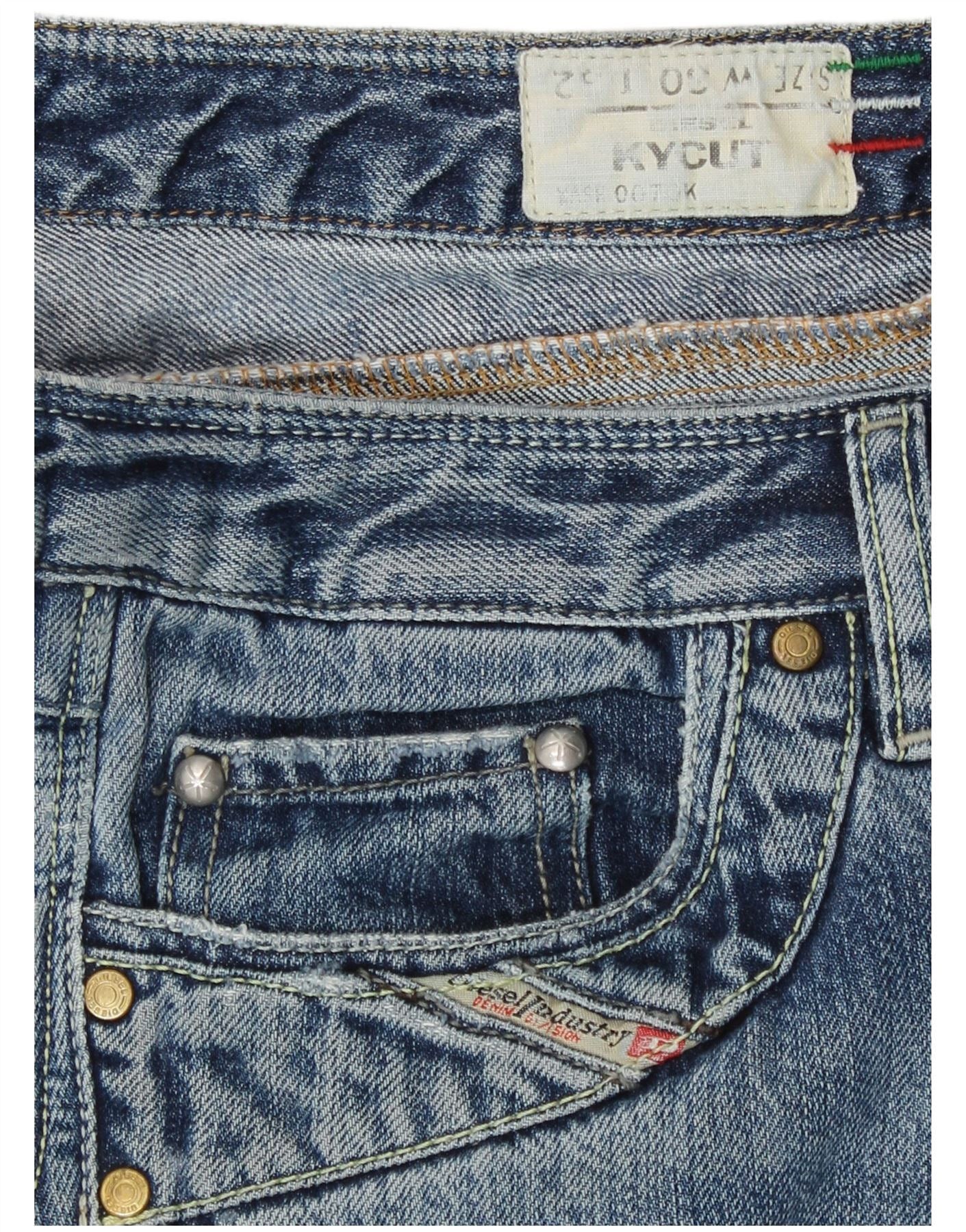 Diesel Womens Kycut Straight Jeans W30 L32 Blue Cotton Size 42" / US 20 - 3 Thumbnail