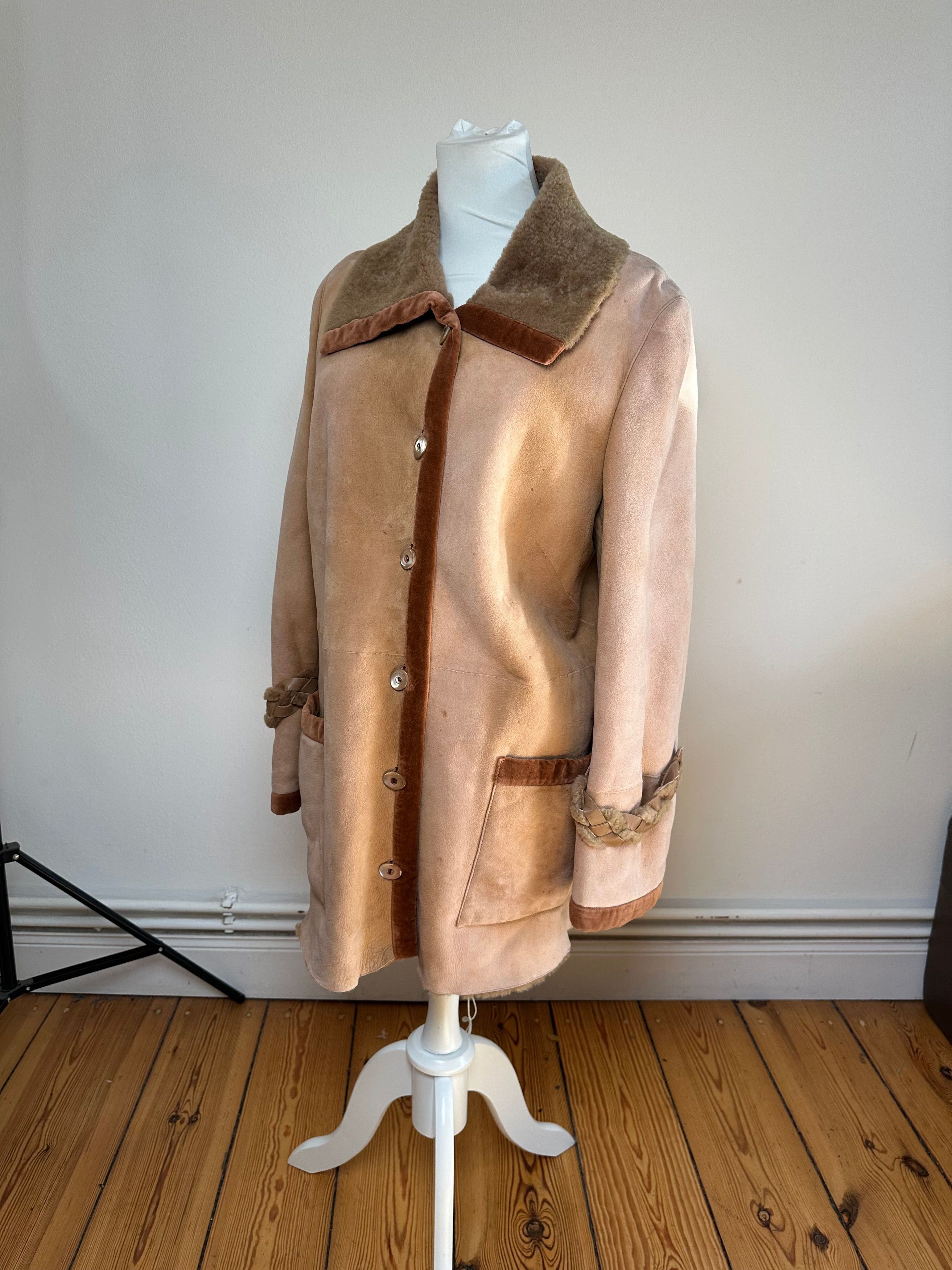 Other Vintage Salvatore Ferragamo Nubuk Leather Wool Coat M Brown Size M / US 6-8 / IT 42-44 - 14 Thumbnail