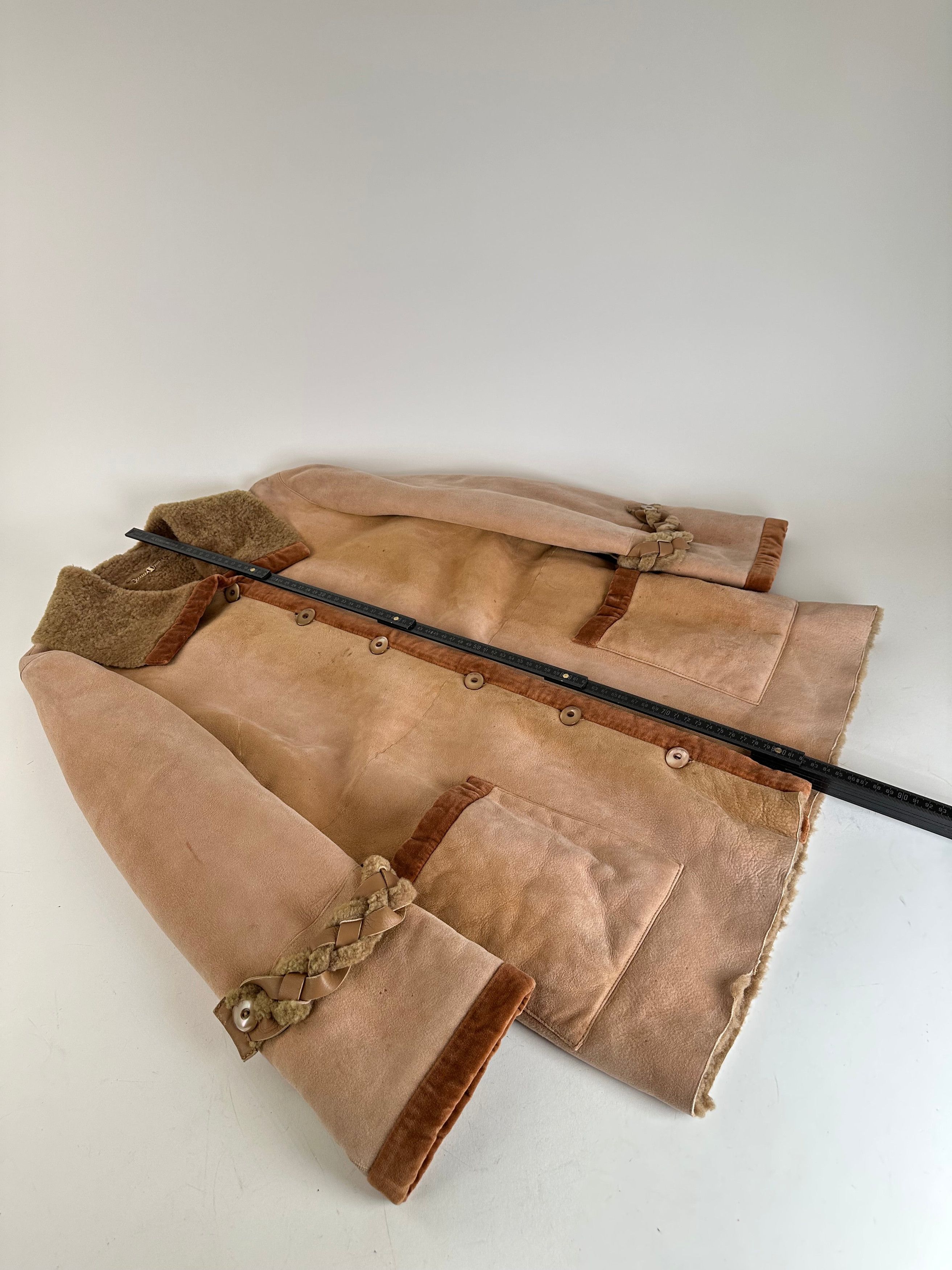 Other Vintage Salvatore Ferragamo Nubuk Leather Wool Coat M Brown Size M / US 6-8 / IT 42-44 - 13 Thumbnail