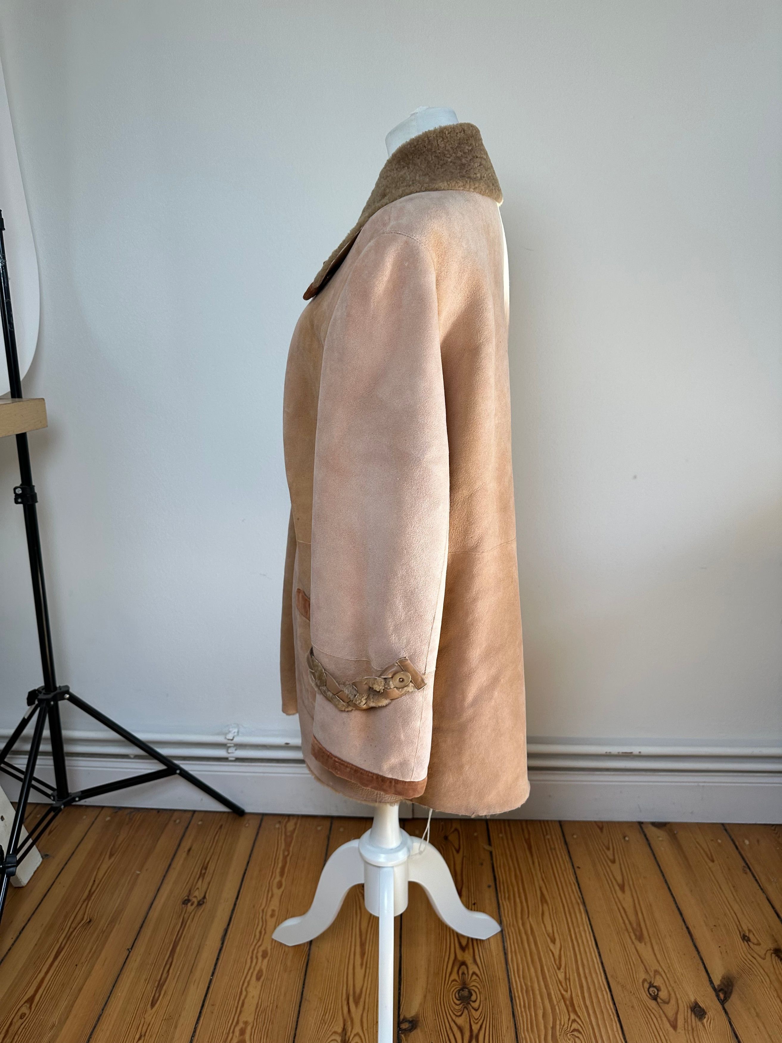 Other Vintage Salvatore Ferragamo Nubuk Leather Wool Coat M Brown Size M / US 6-8 / IT 42-44 - 2 Thumbnail