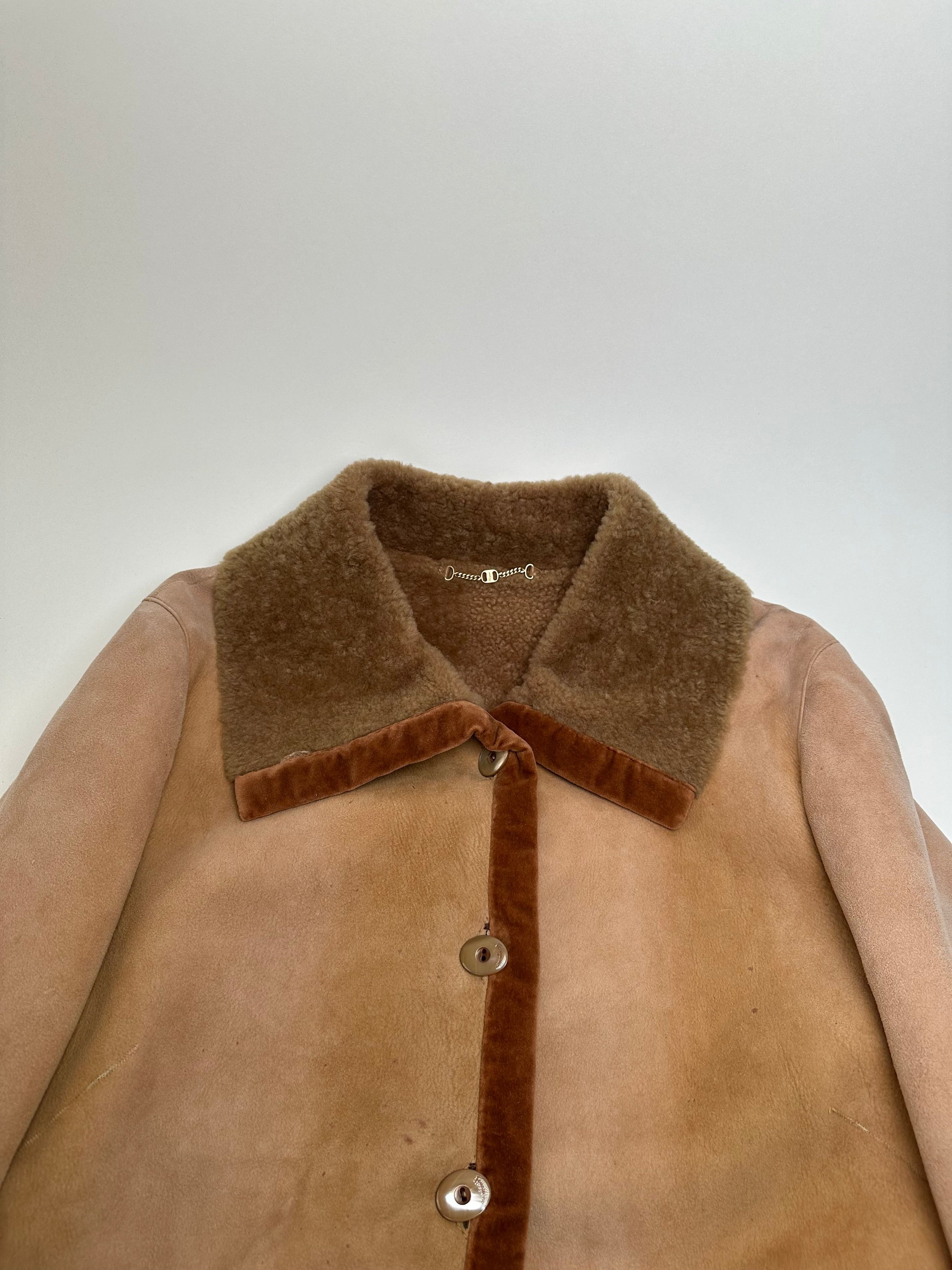 Other Vintage Salvatore Ferragamo Nubuk Leather Wool Coat M Brown Size M / US 6-8 / IT 42-44 - 12 Thumbnail