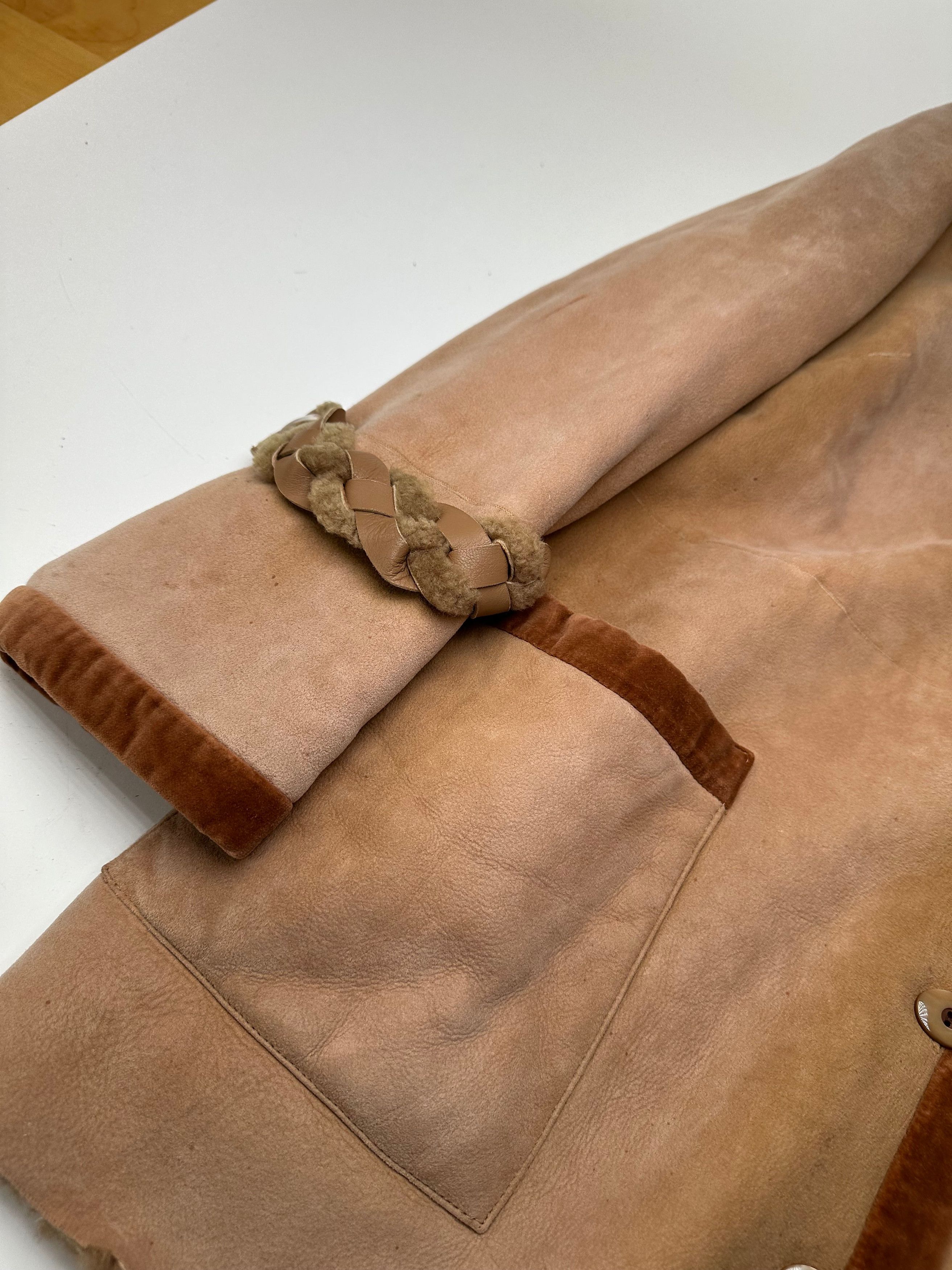 Other Vintage Salvatore Ferragamo Nubuk Leather Wool Coat M Brown Size M / US 6-8 / IT 42-44 - 10 Thumbnail
