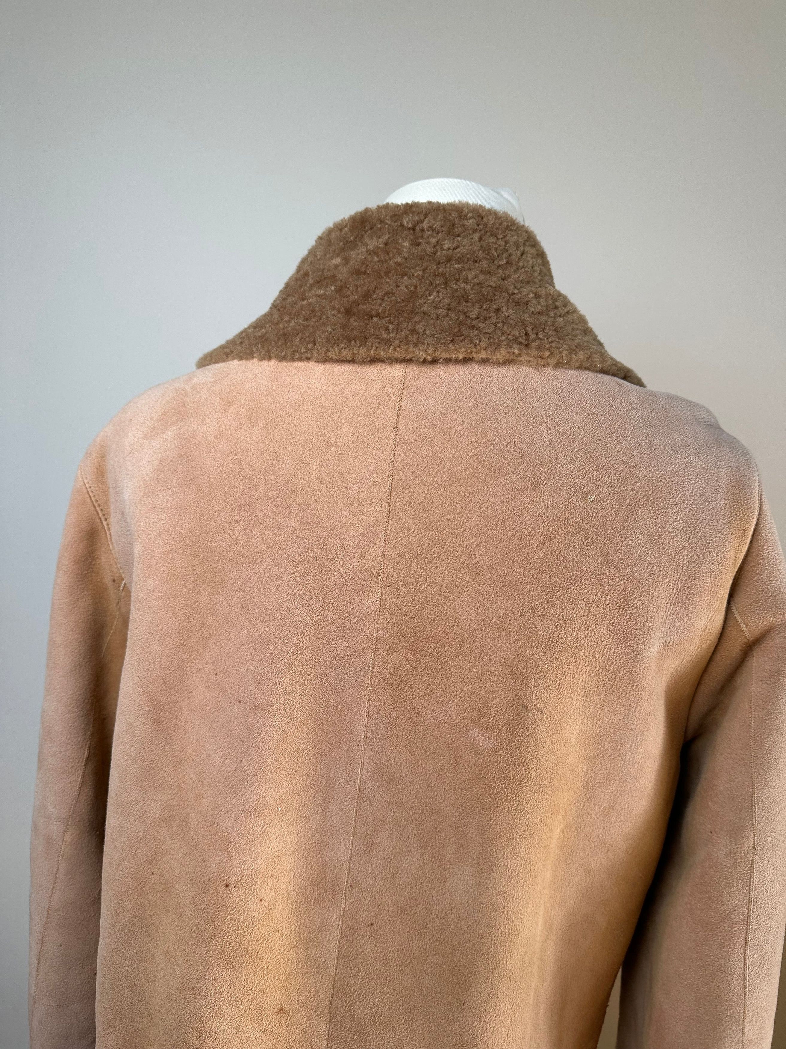Other Vintage Salvatore Ferragamo Nubuk Leather Wool Coat M Brown Size M / US 6-8 / IT 42-44 - 15 Thumbnail
