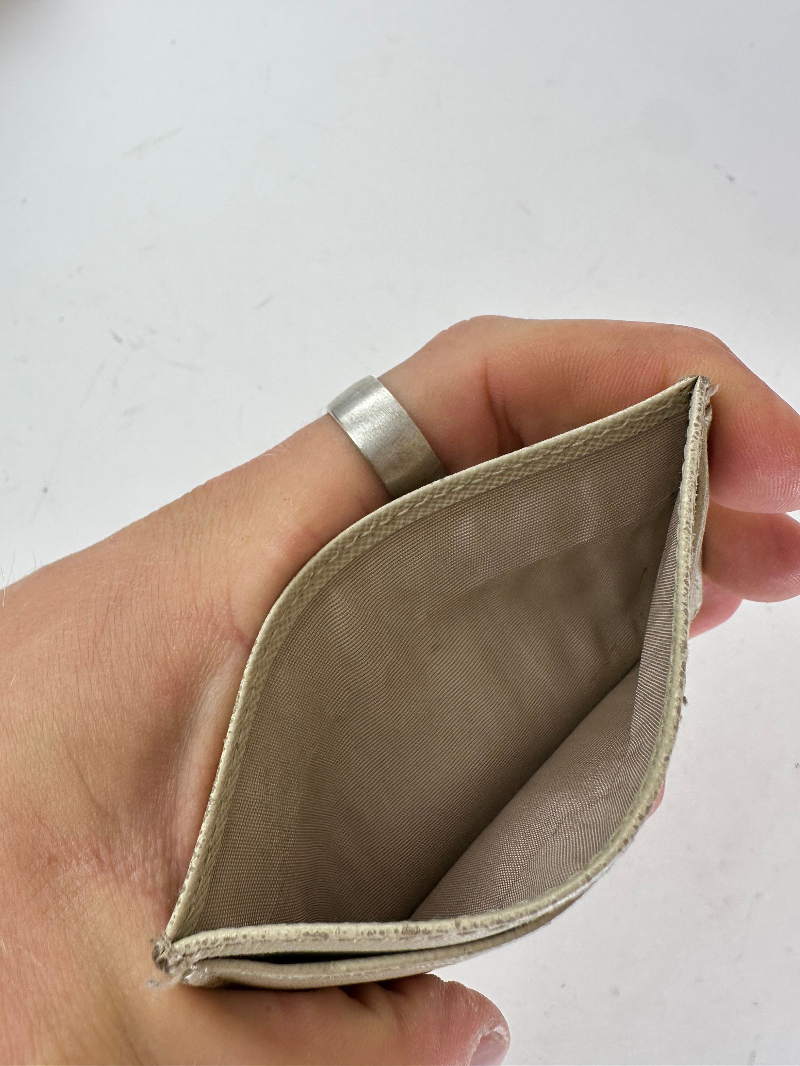Prada Vintage Leather Card Holder White Size ONE SIZE - 3 Thumbnail