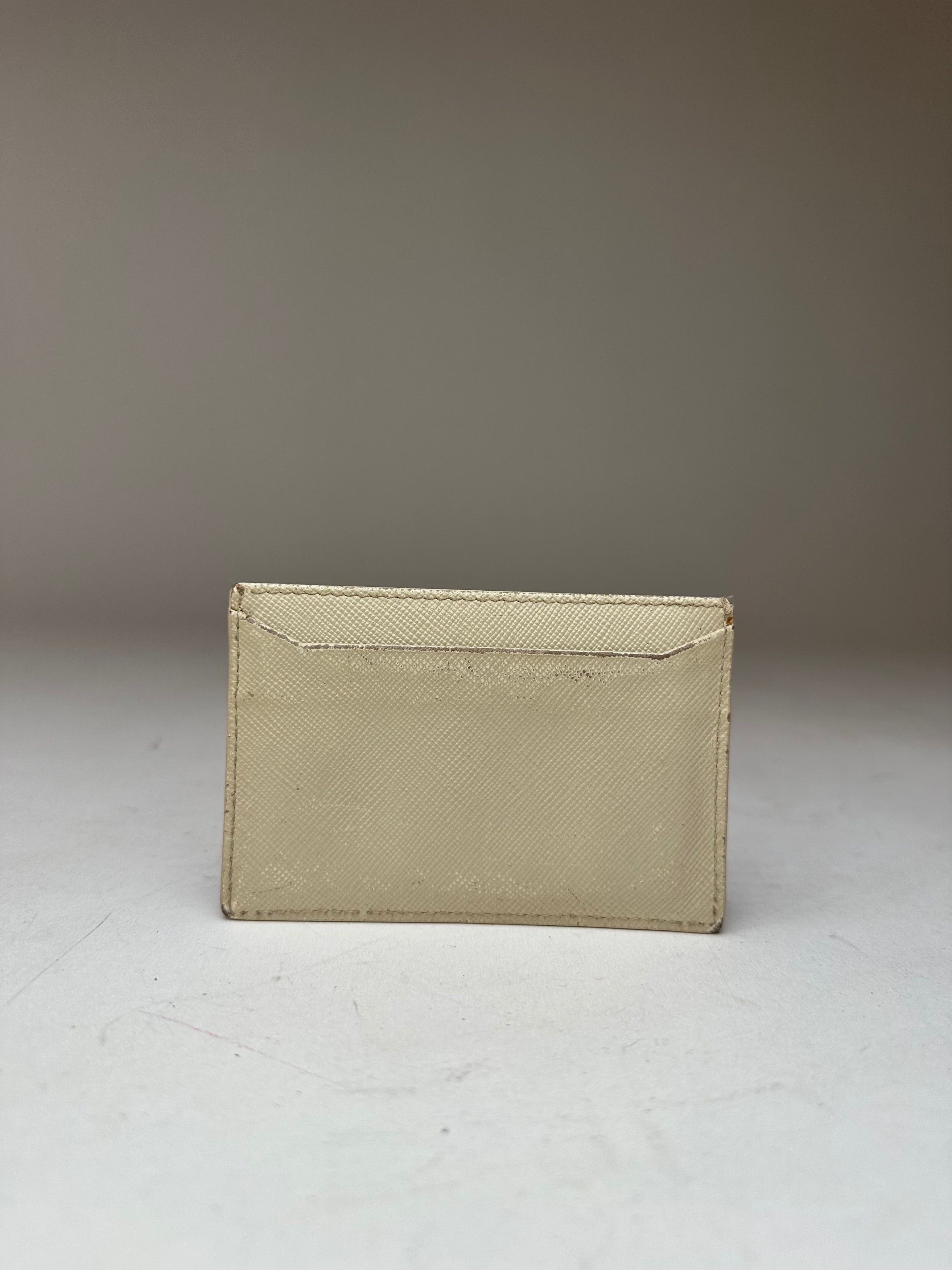 Prada Vintage Leather Card Holder White Size ONE SIZE - 2 Thumbnail