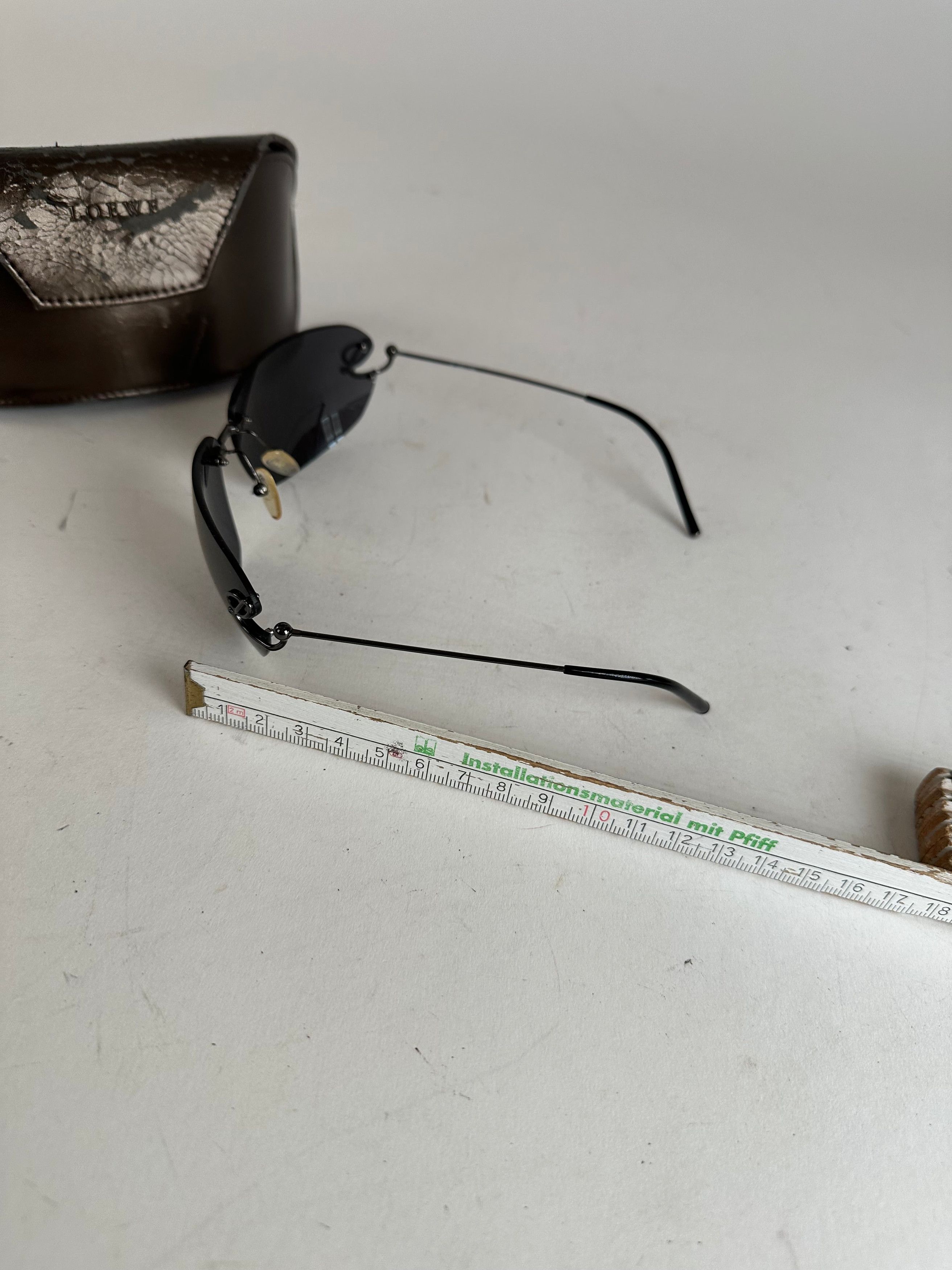 Loewe Vintage Rimless Sunglasses Silver Black Size ONE SIZE - 6 Thumbnail
