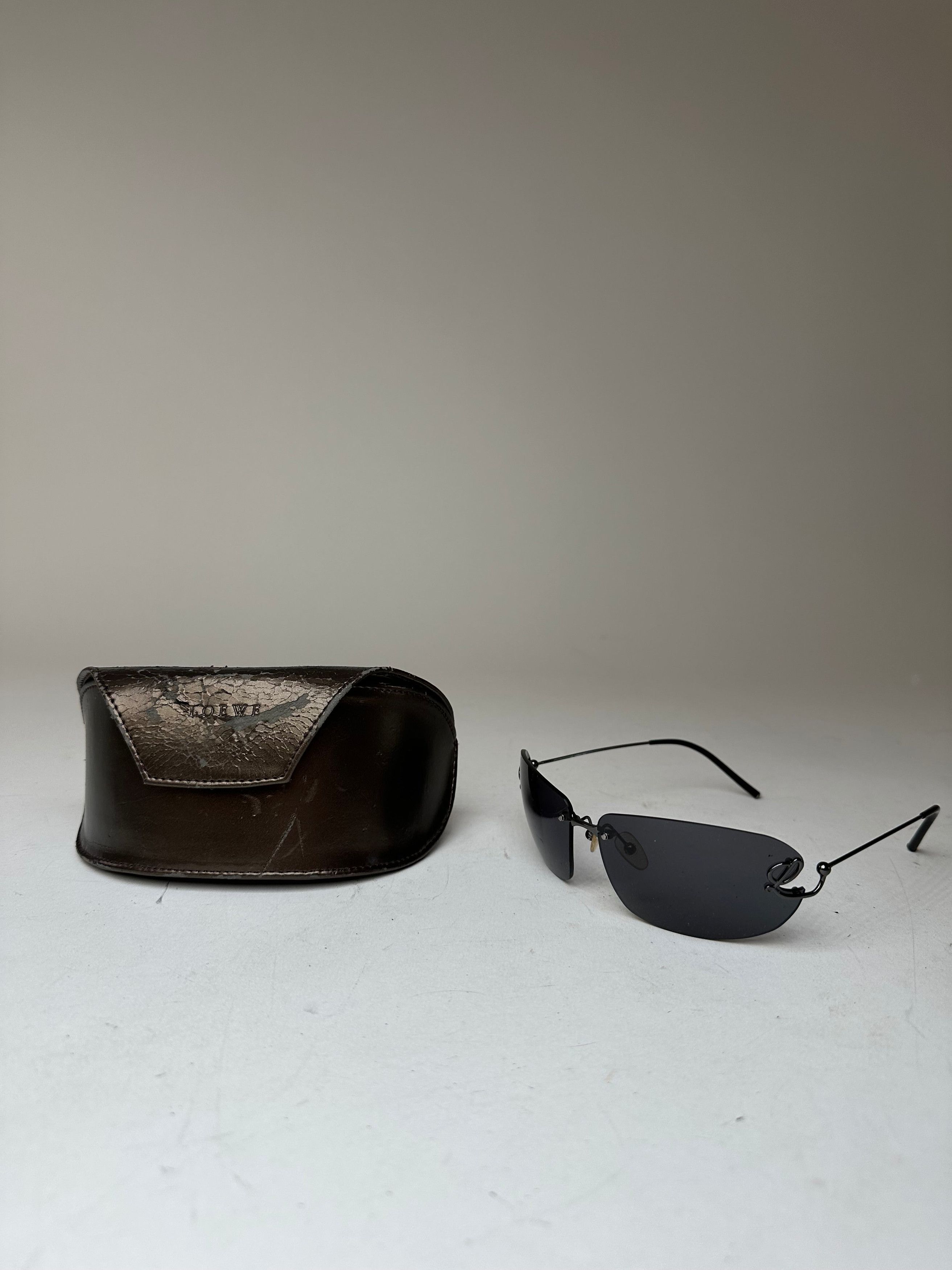 Loewe Vintage Rimless Sunglasses Silver Black Size ONE SIZE - 2 Thumbnail