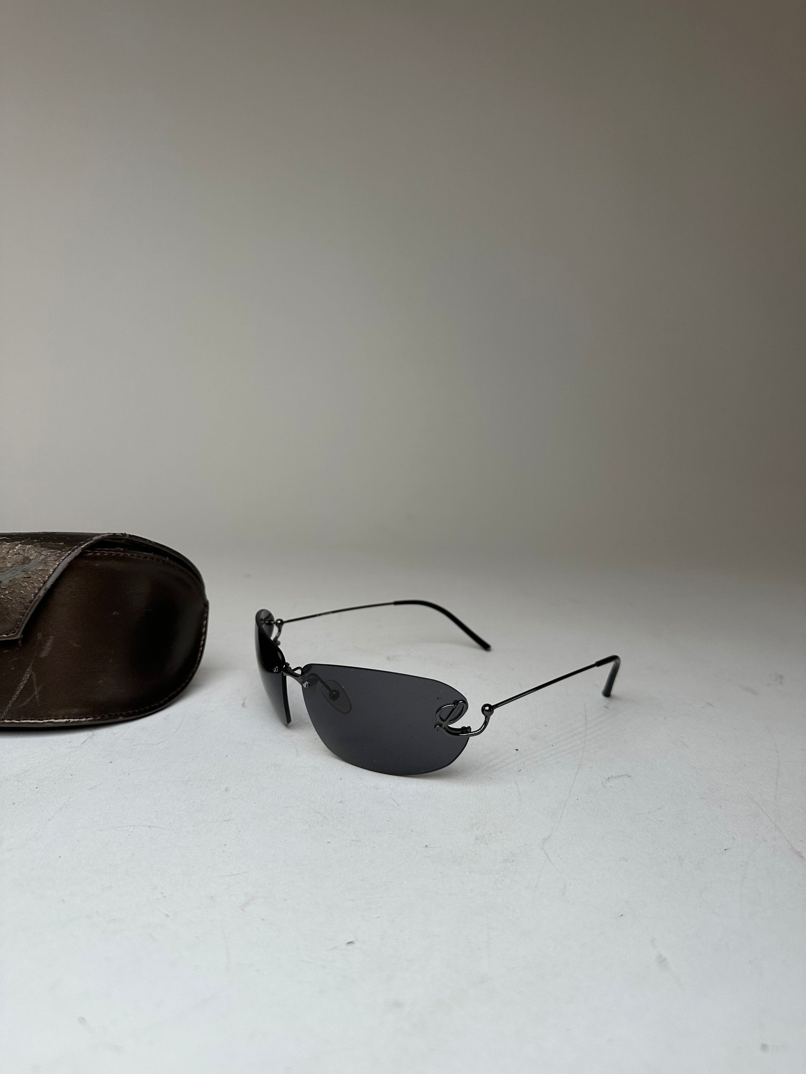 Loewe Vintage Rimless Sunglasses Silver Black Size ONE SIZE - 12 Thumbnail