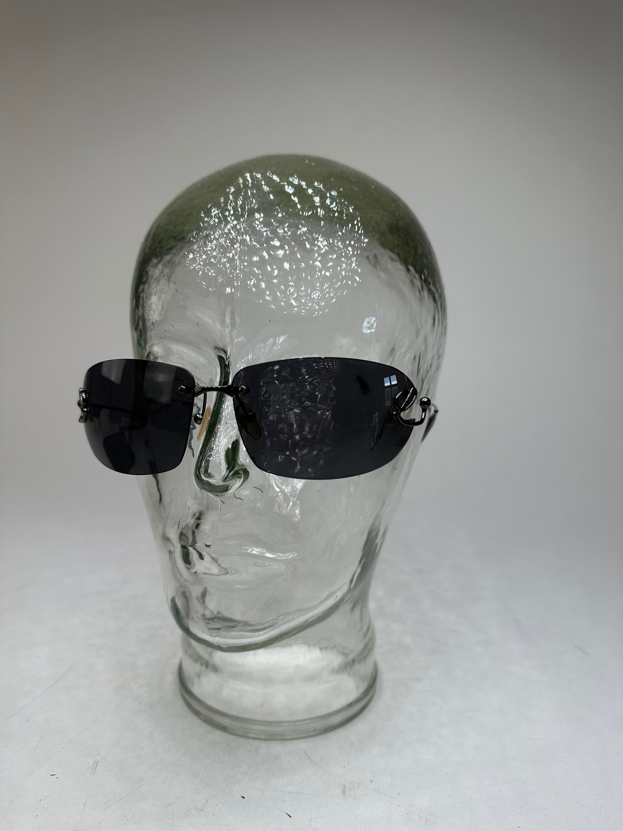 Loewe Vintage Rimless Sunglasses Silver Black Size ONE SIZE - 8 Thumbnail
