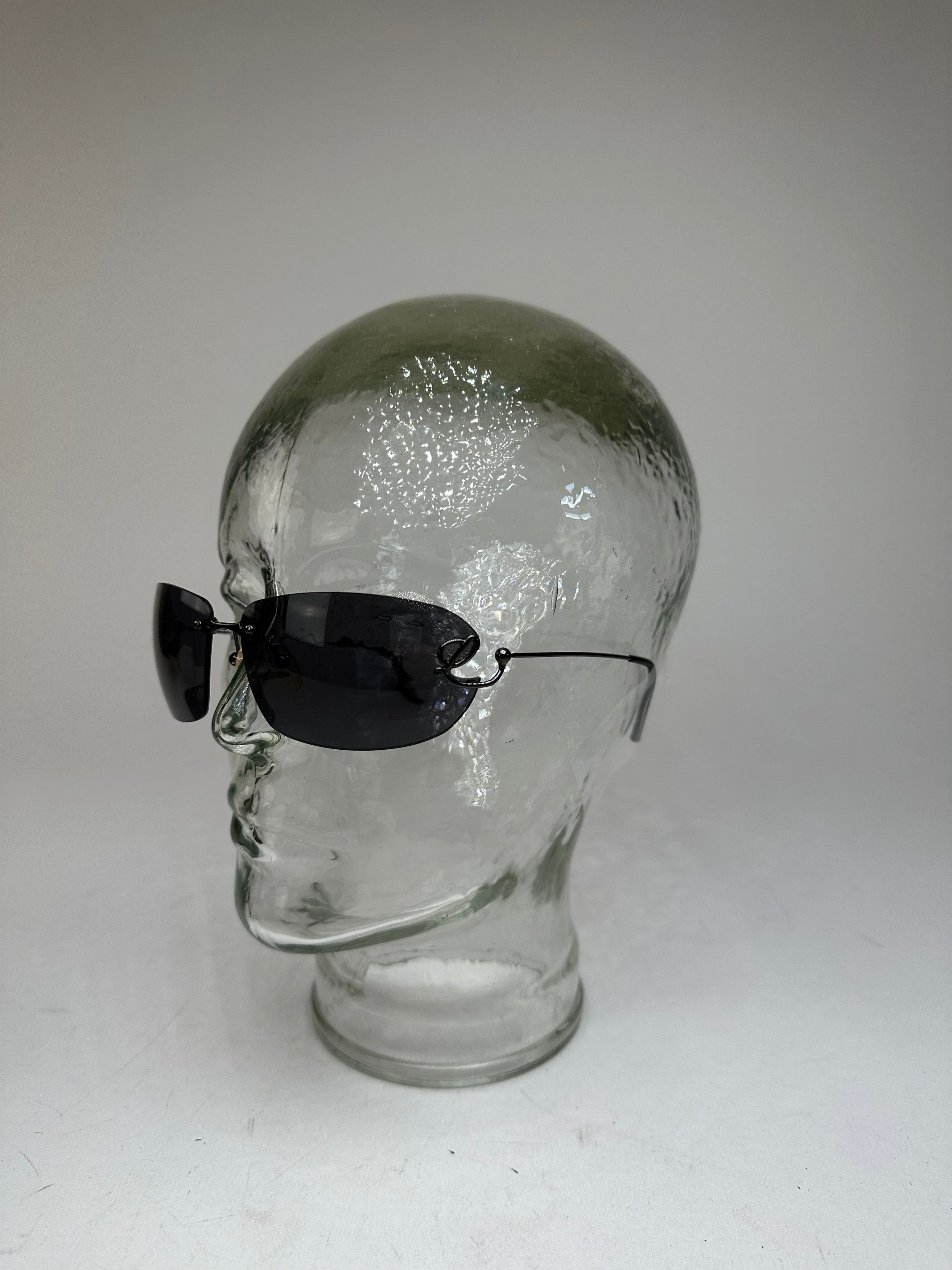 Loewe Vintage Rimless Sunglasses Silver Black Size ONE SIZE - 3 Thumbnail