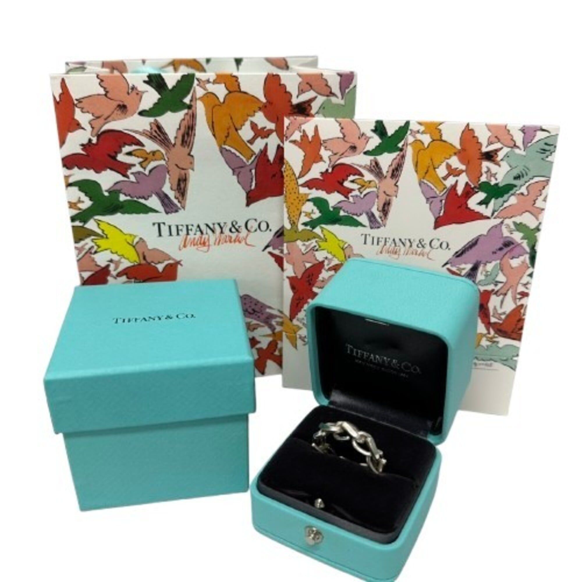 Tiffany & Co. Tiffany & Co. Forgelink SV925 Ring, Silver, Size 12 Size ONE SIZE - 10 Thumbnail