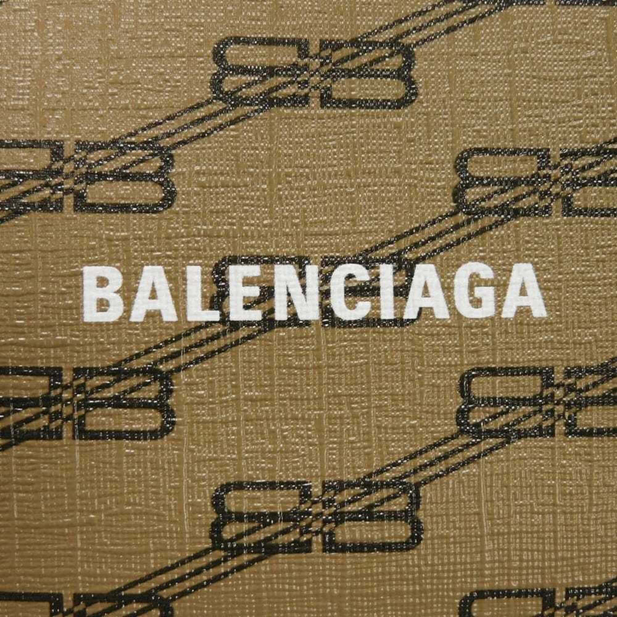 Balenciaga Balenciaga BB Monogram Clutch Bag, Round Pouch, Second Makeup New Logo, Brown, 702624 210DA 2762, Men's & Women's Size ONE SIZE - 10 Thumbnail