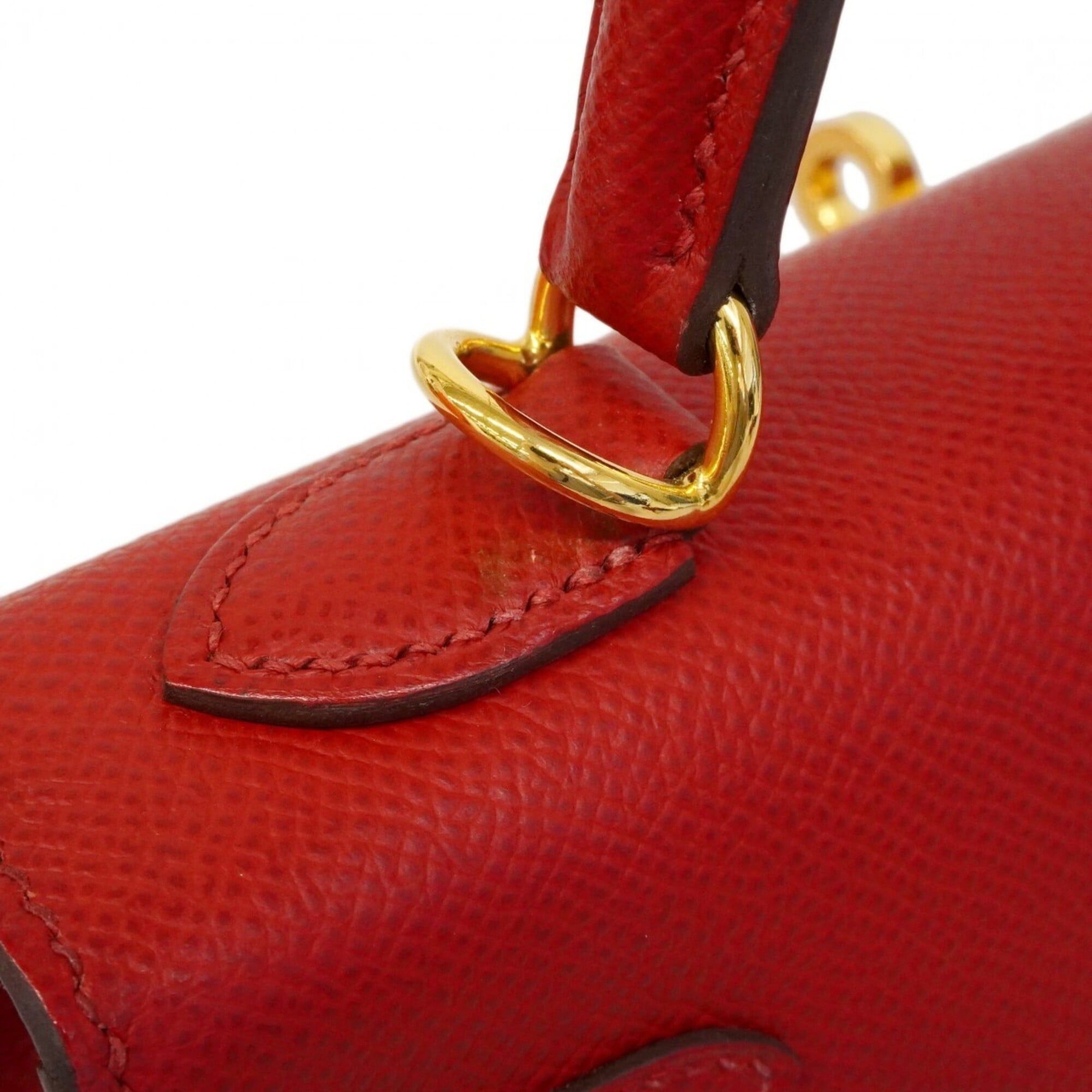 Hermes Hermes Kelly 25 Handbag, Veau Epsom Leather, Rouge Casaque, U Stamp, 2-way Bag for Women Size ONE SIZE - 10 Thumbnail
