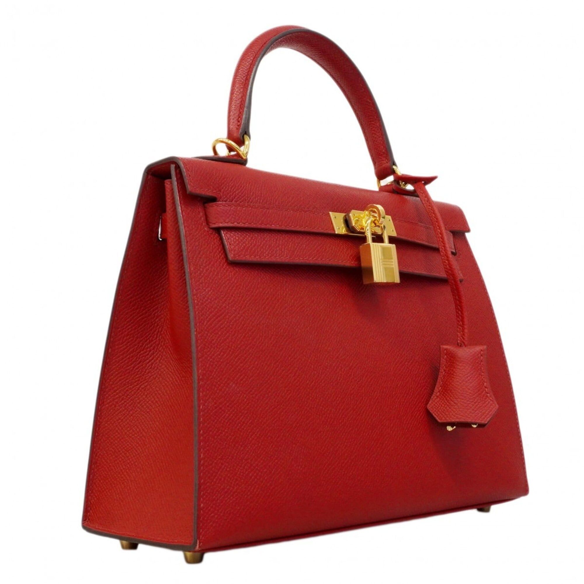 Hermes Hermes Kelly 25 Handbag, Veau Epsom Leather, Rouge Casaque, U Stamp, 2-way Bag for Women Size ONE SIZE - 2 Thumbnail