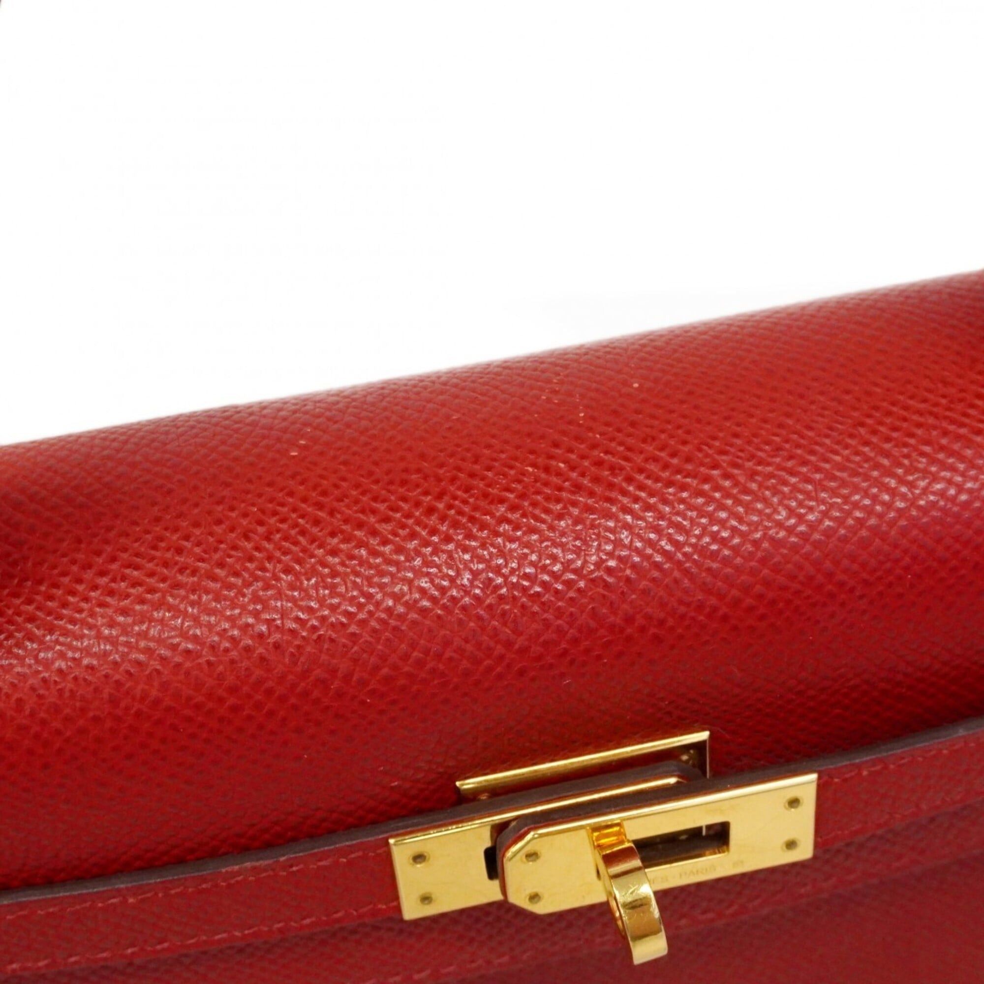 Hermes Hermes Kelly 25 Handbag, Veau Epsom Leather, Rouge Casaque, U Stamp, 2-way Bag for Women Size ONE SIZE - 8 Thumbnail