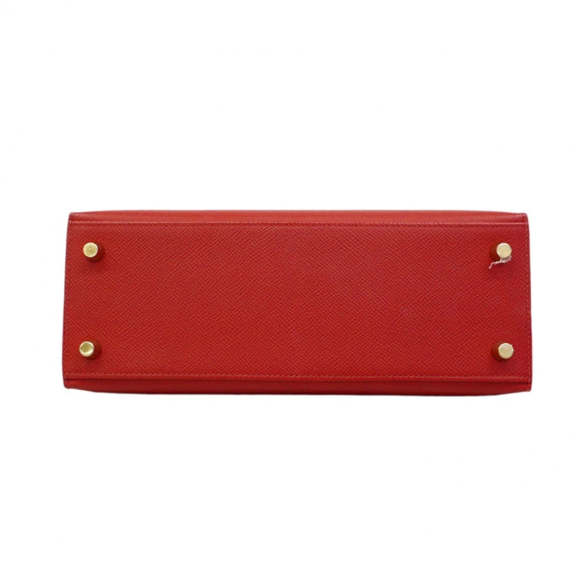 Hermes Hermes Kelly 25 Handbag, Veau Epsom Leather, Rouge Casaque, U Stamp, 2-way Bag for Women Size ONE SIZE - 3 Thumbnail