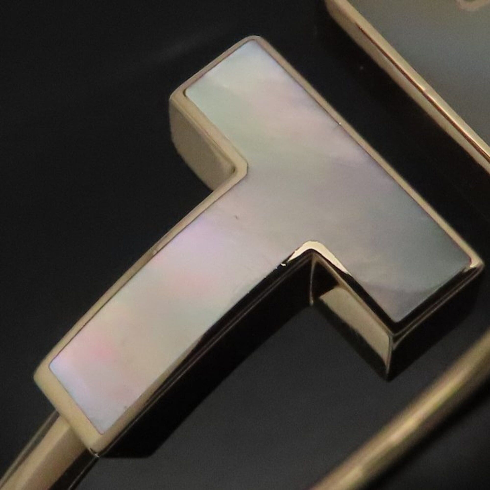 Tiffany & Co. TIFFANY&Co. Tiffany T Wire Bangle Wide Mother-of-Pearl 18K Rose Gold Women's 295304 Size ONE SIZE - 6 Thumbnail
