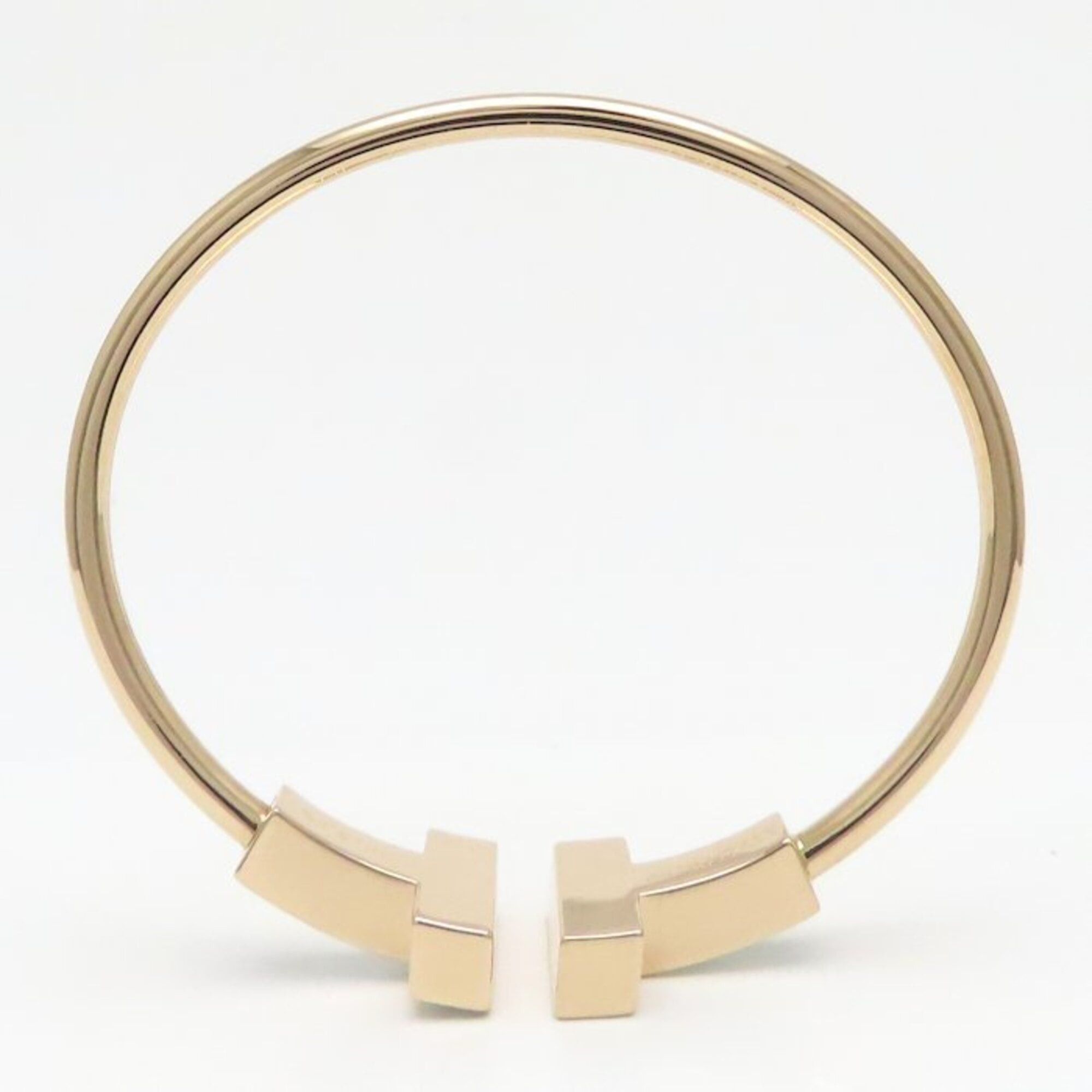 Tiffany & Co. TIFFANY&Co. Tiffany T Wire Bangle Wide Mother-of-Pearl 18K Rose Gold Women's 295304 Size ONE SIZE - 5 Thumbnail
