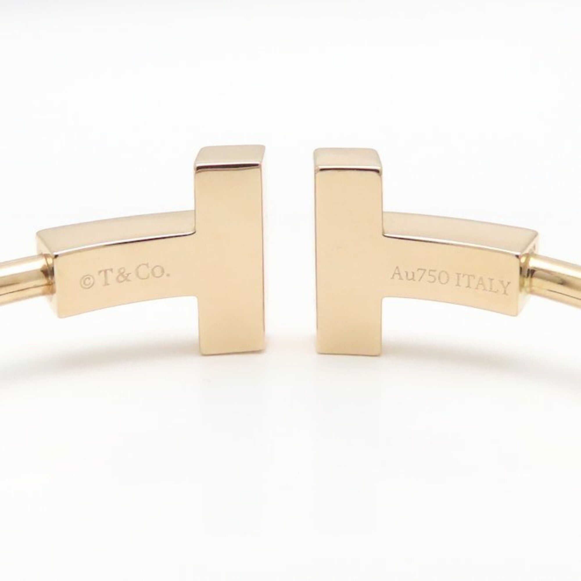 Tiffany & Co. TIFFANY&Co. Tiffany T Wire Bangle Wide Mother-of-Pearl 18K Rose Gold Women's 295304 Size ONE SIZE - 7 Thumbnail