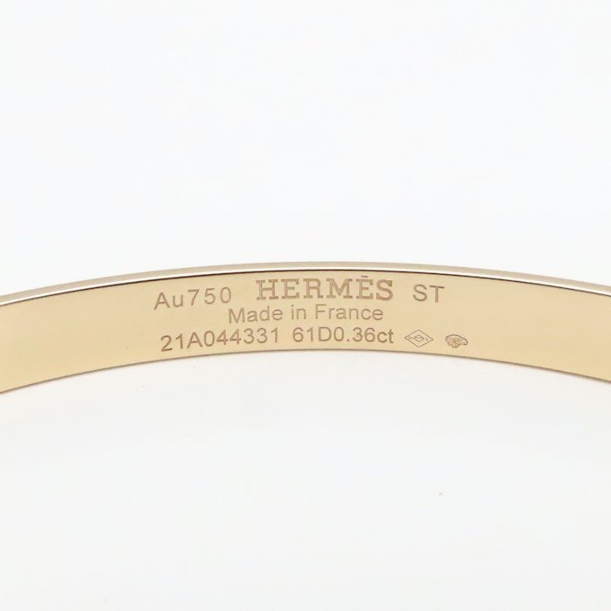 Hermes HERMES Kelly PM Bangle with Diamonds, 18K Pink Gold, Women's, H110013B00SH 295306 Size ONE SIZE - 5 Thumbnail