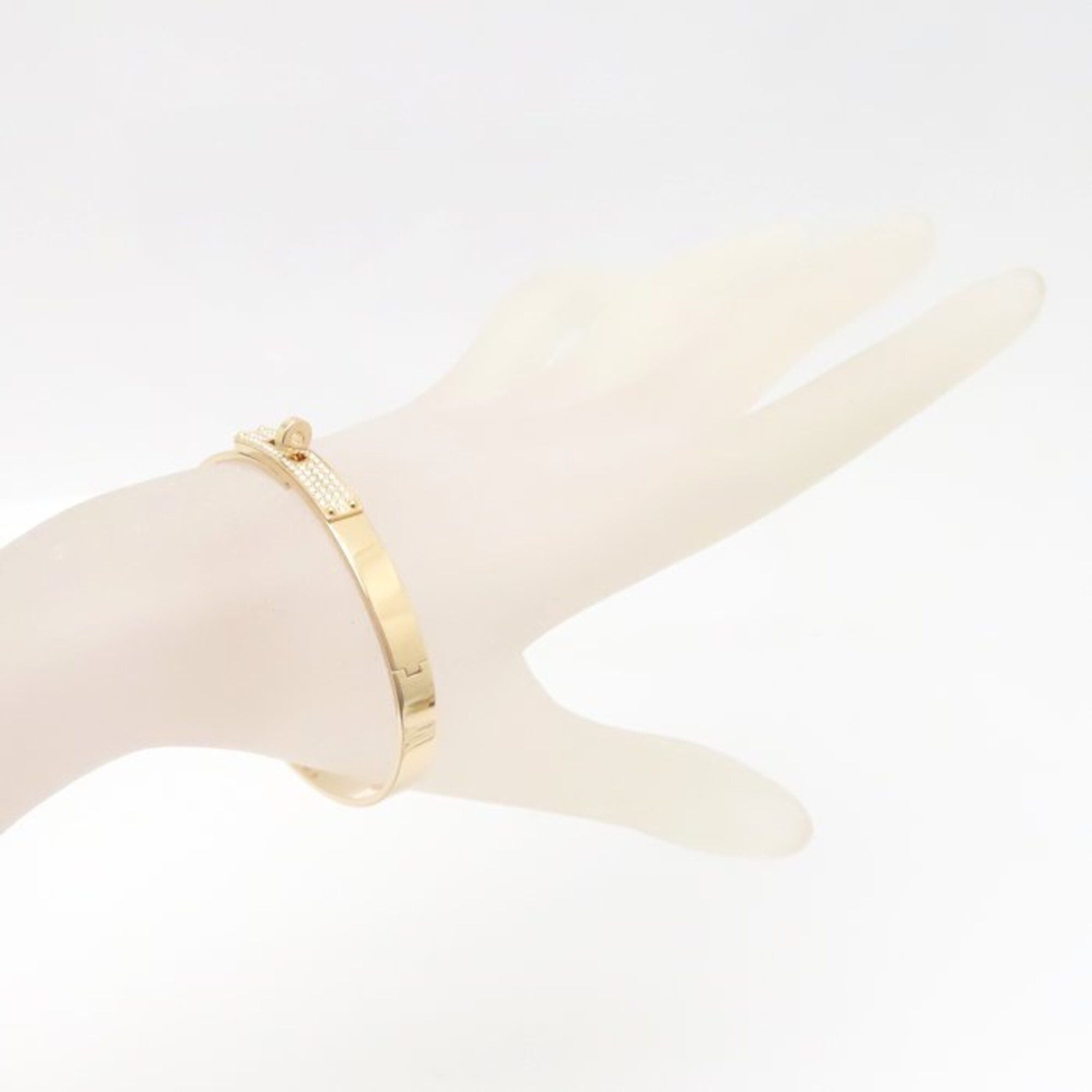 Hermes HERMES Kelly PM Bangle with Diamonds, 18K Pink Gold, Women's, H110013B00SH 295306 Size ONE SIZE - 3 Thumbnail