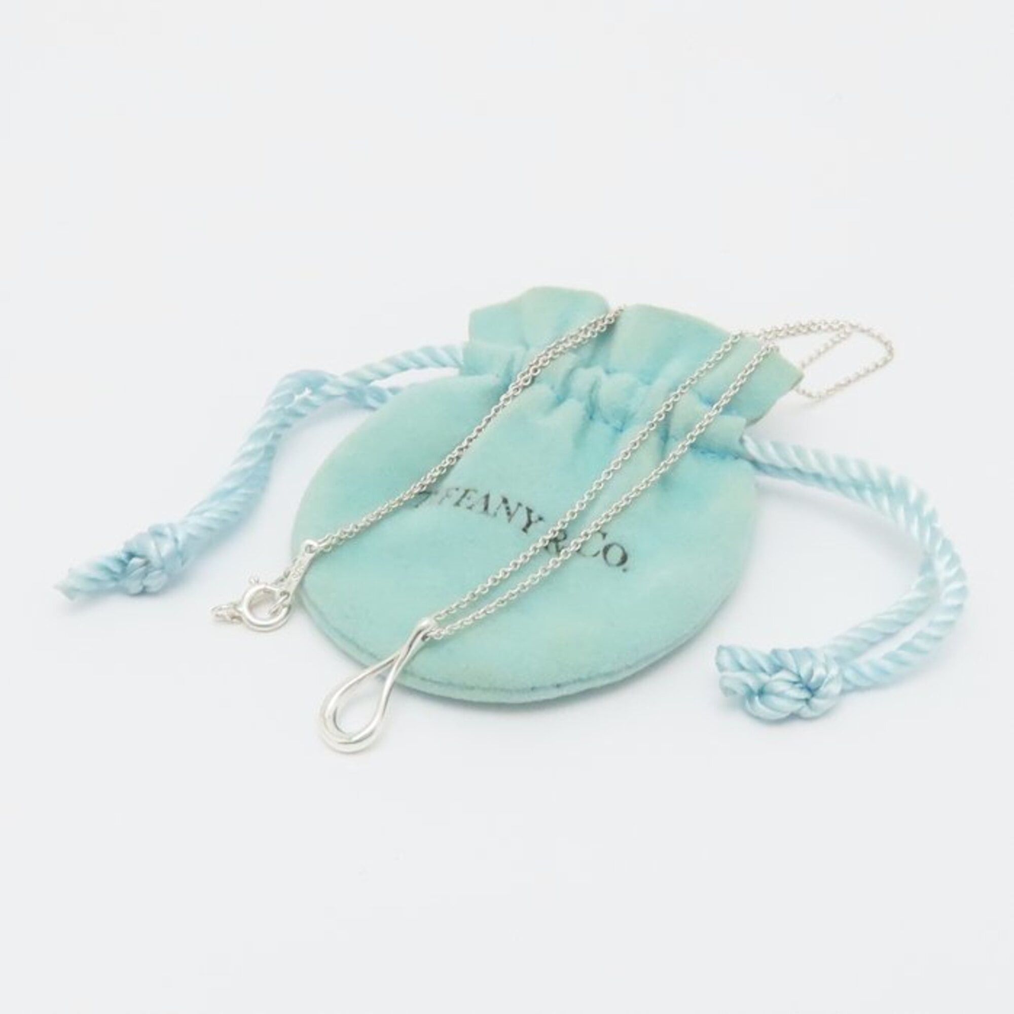 Tiffany & Co. TIFFANY&Co. Tiffany Open Teardrop Necklace, Elsa Peretti, SV925, 295319 Size ONE SIZE - 8 Thumbnail
