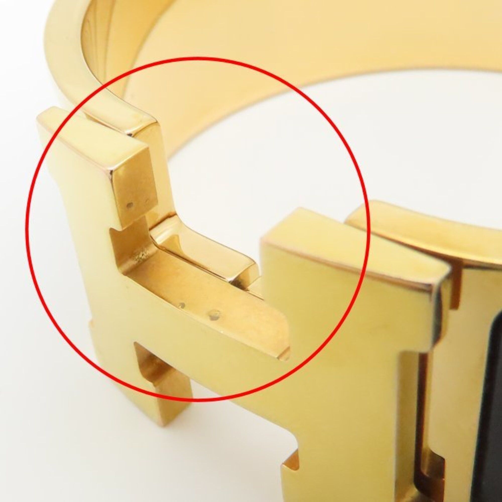 Hermes HERMES Clic Clac GM Bangle, Black x Gold, GP Enamel, Women's, 295307 Size ONE SIZE - 8 Thumbnail